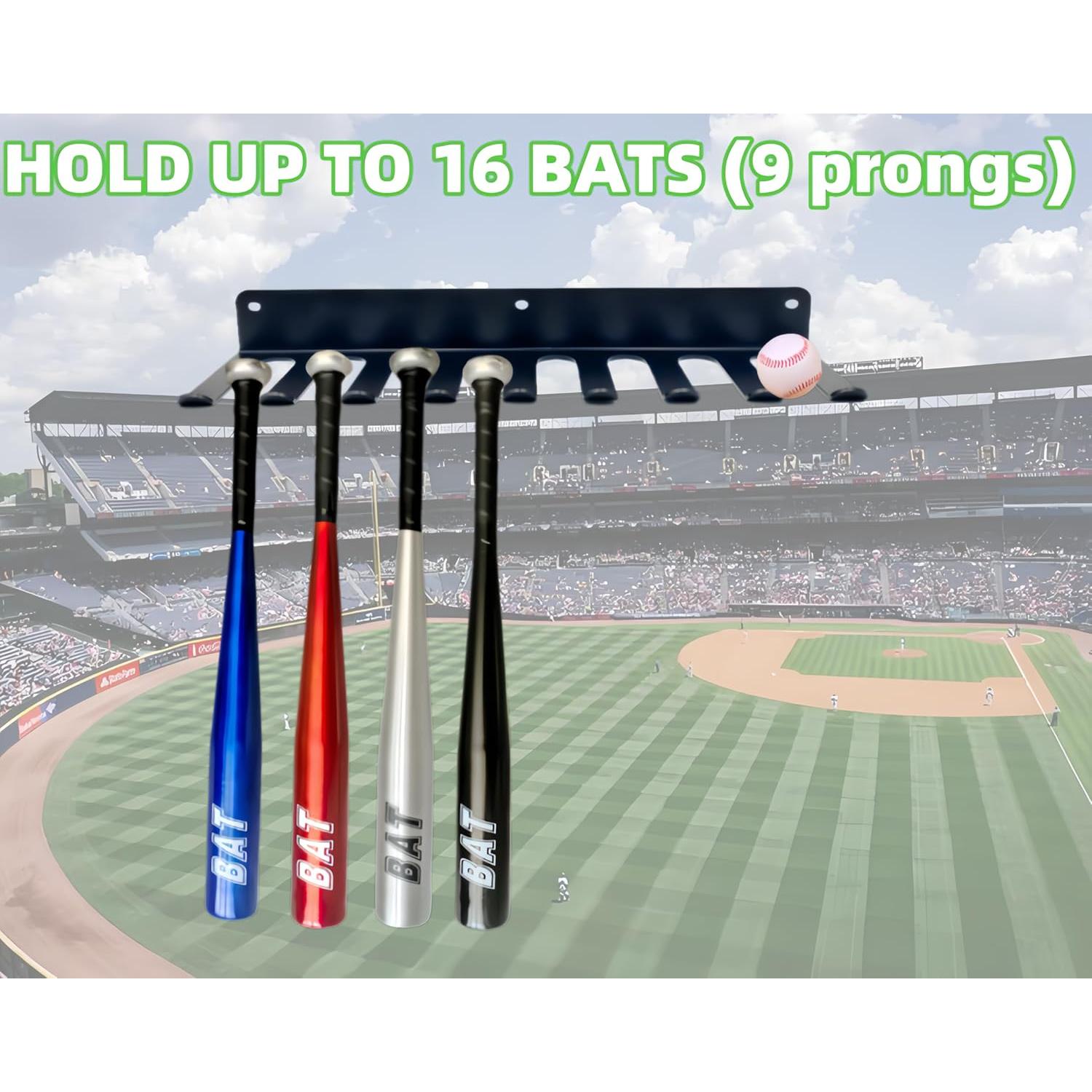 Soporte de Bate de Béisbol XYittkl Montado en Pared 16 Bates