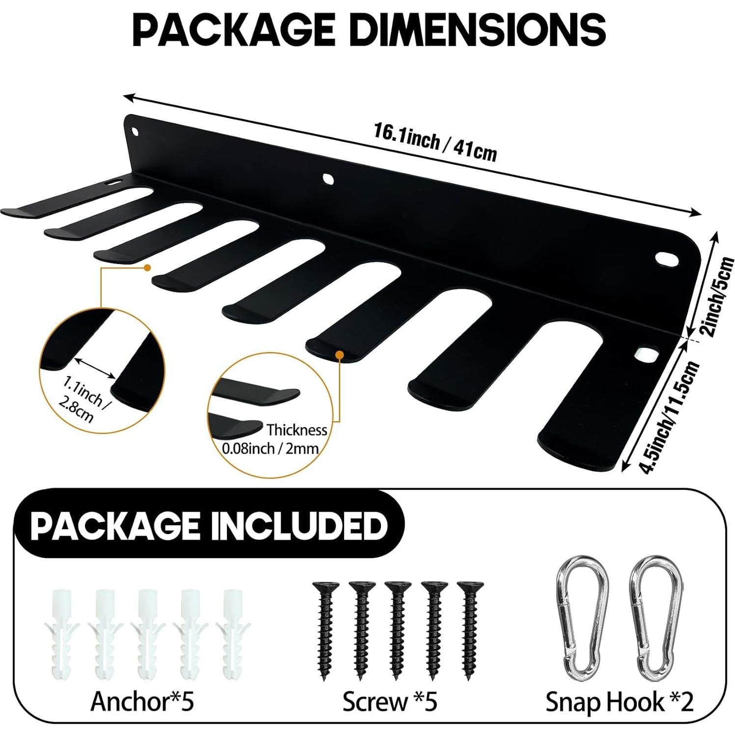 Soporte de Bate de Béisbol Montaje en Pared para 14 Bates