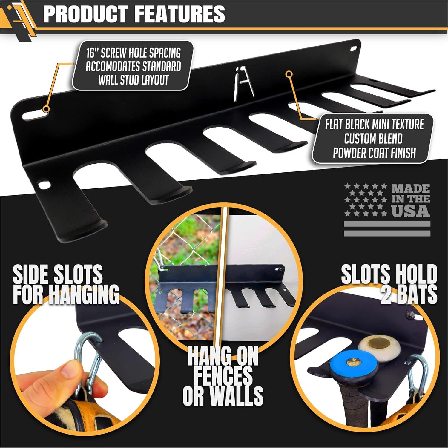 Estante para Bates IRON AMERICAN XL - Soporta 14 Bates de Acero