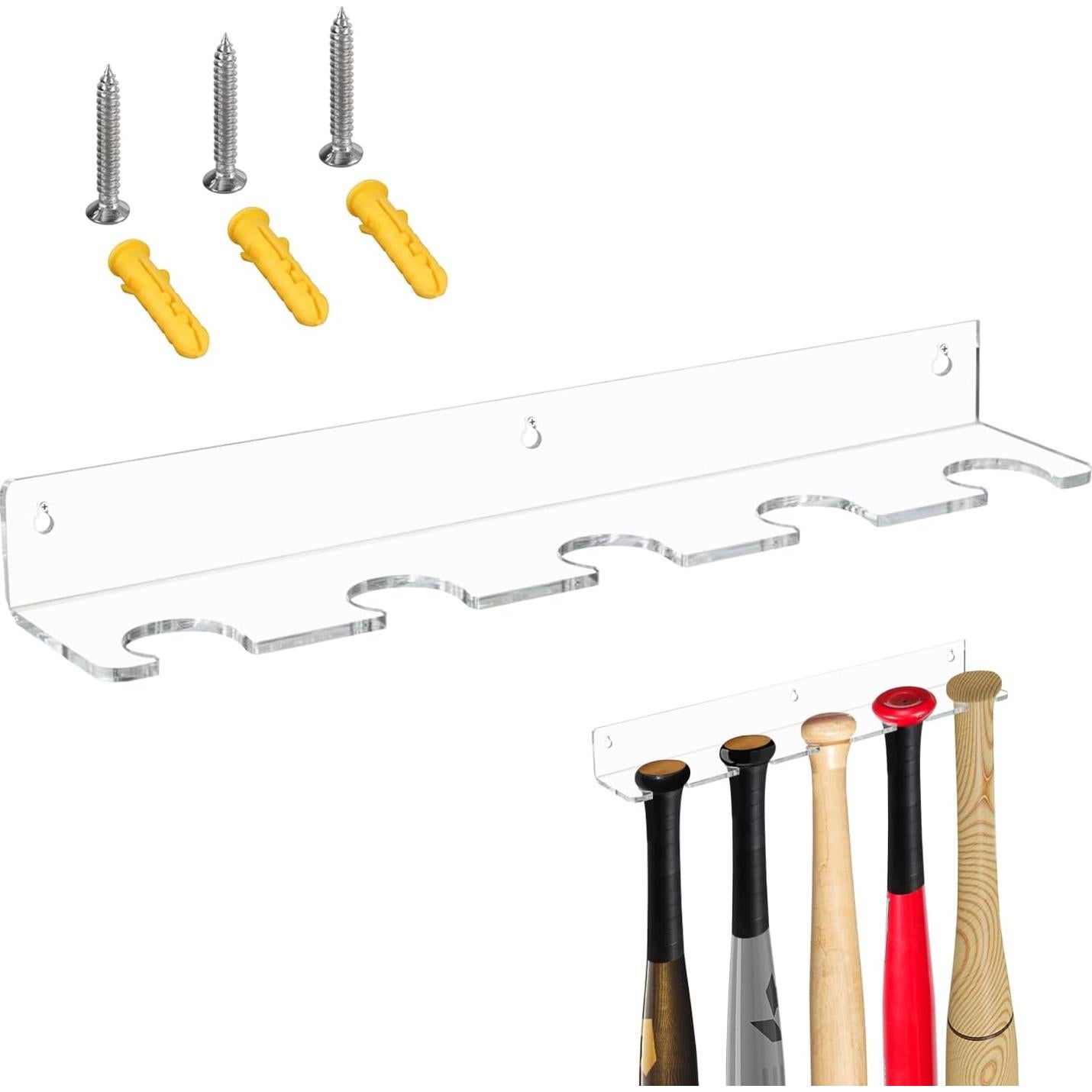 Soporte de exhibición para 5 bates de béisbol Oakmont - Acrílico