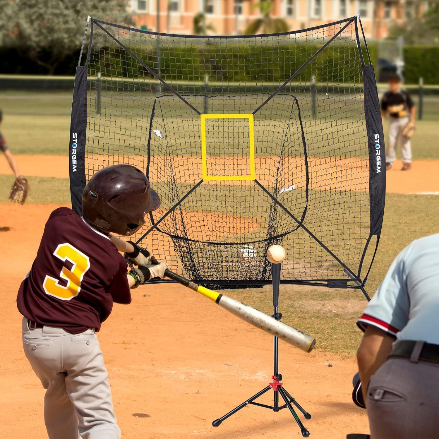 Red de Práctica de Béisbol Storgem 213x213cm con Tee