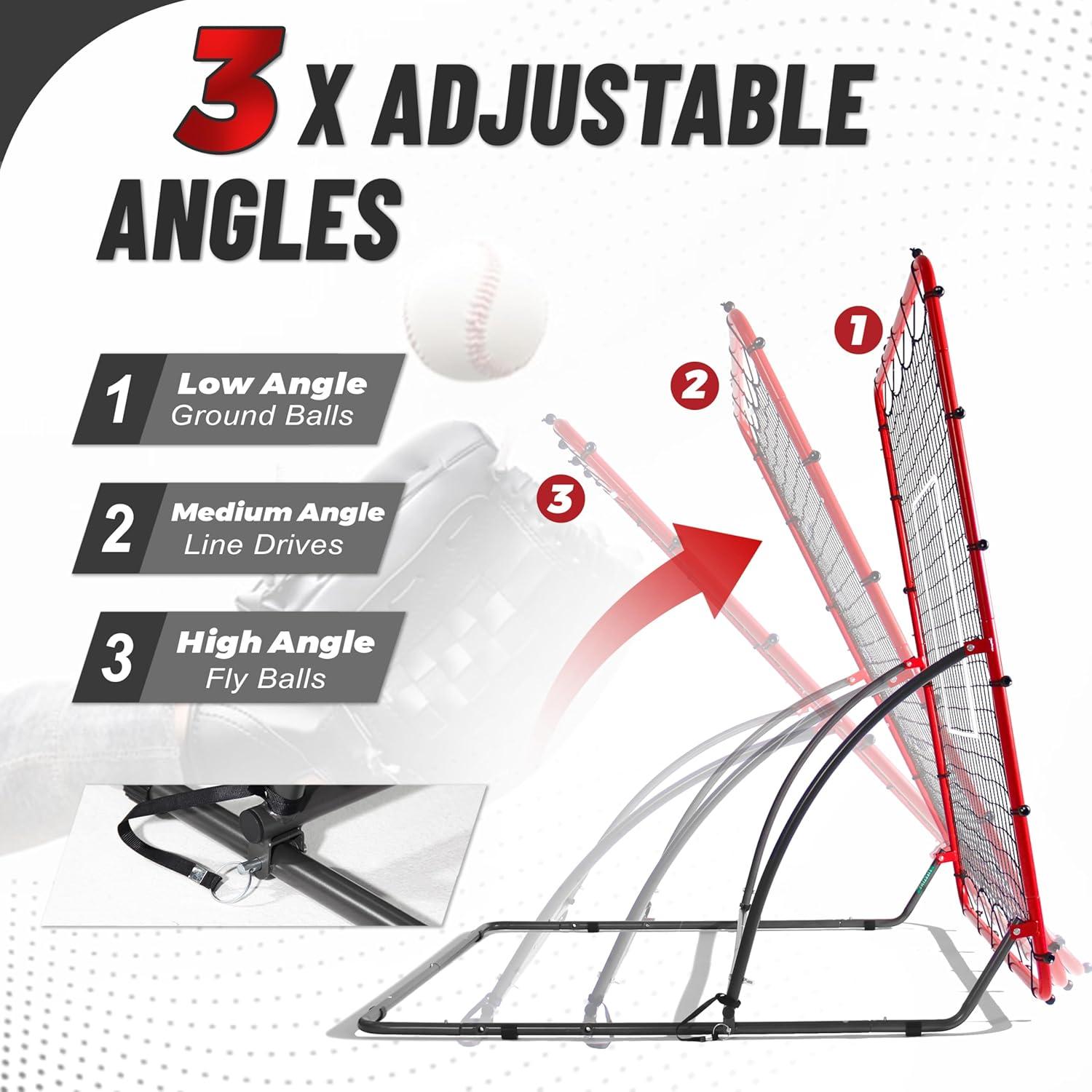 Reductor de Rebote de Béisbol TELURY 1.22x1.37m 3 Ángulos Ajustables