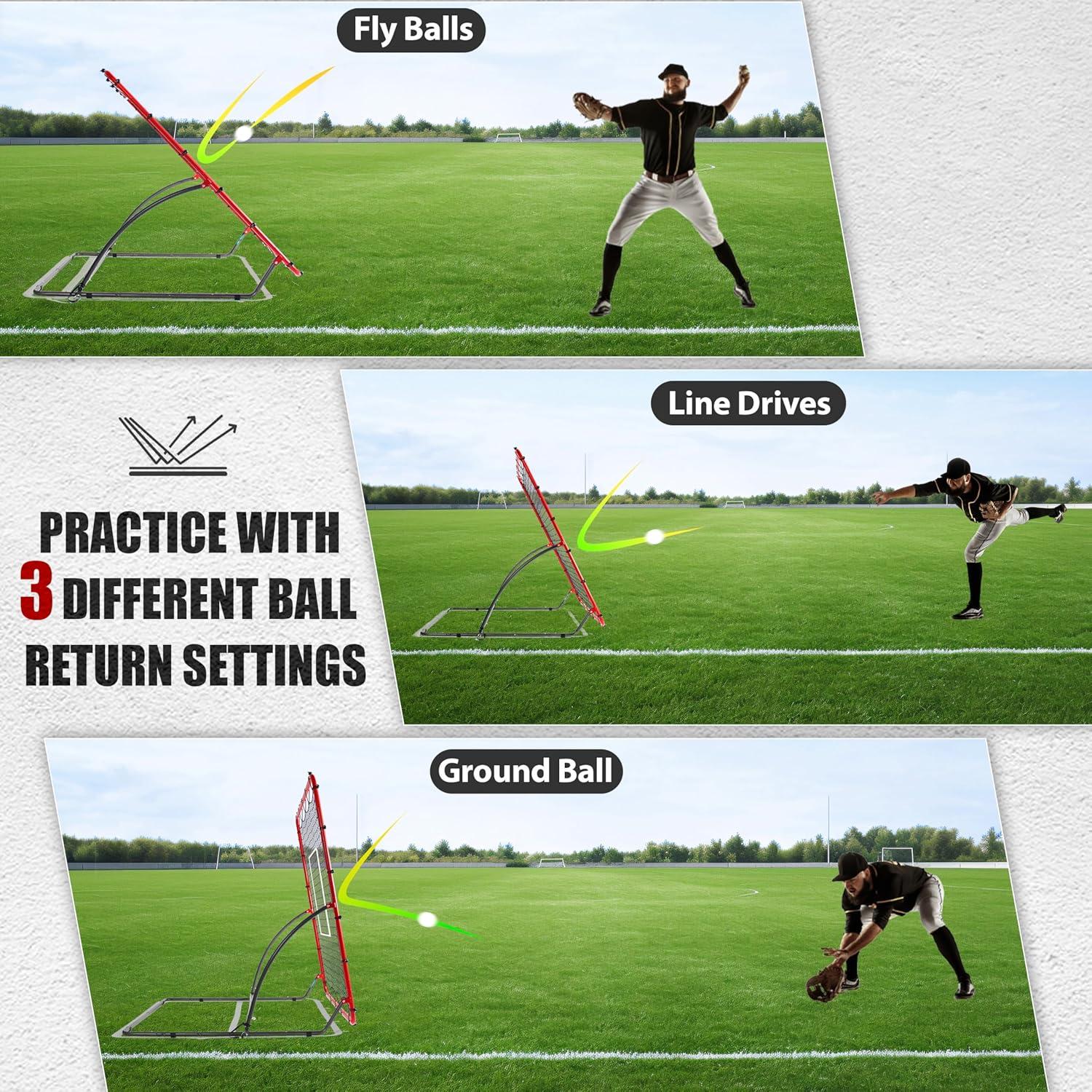 Reductor de Rebote de Béisbol TELURY 1.22x1.37m 3 Ángulos Ajustables