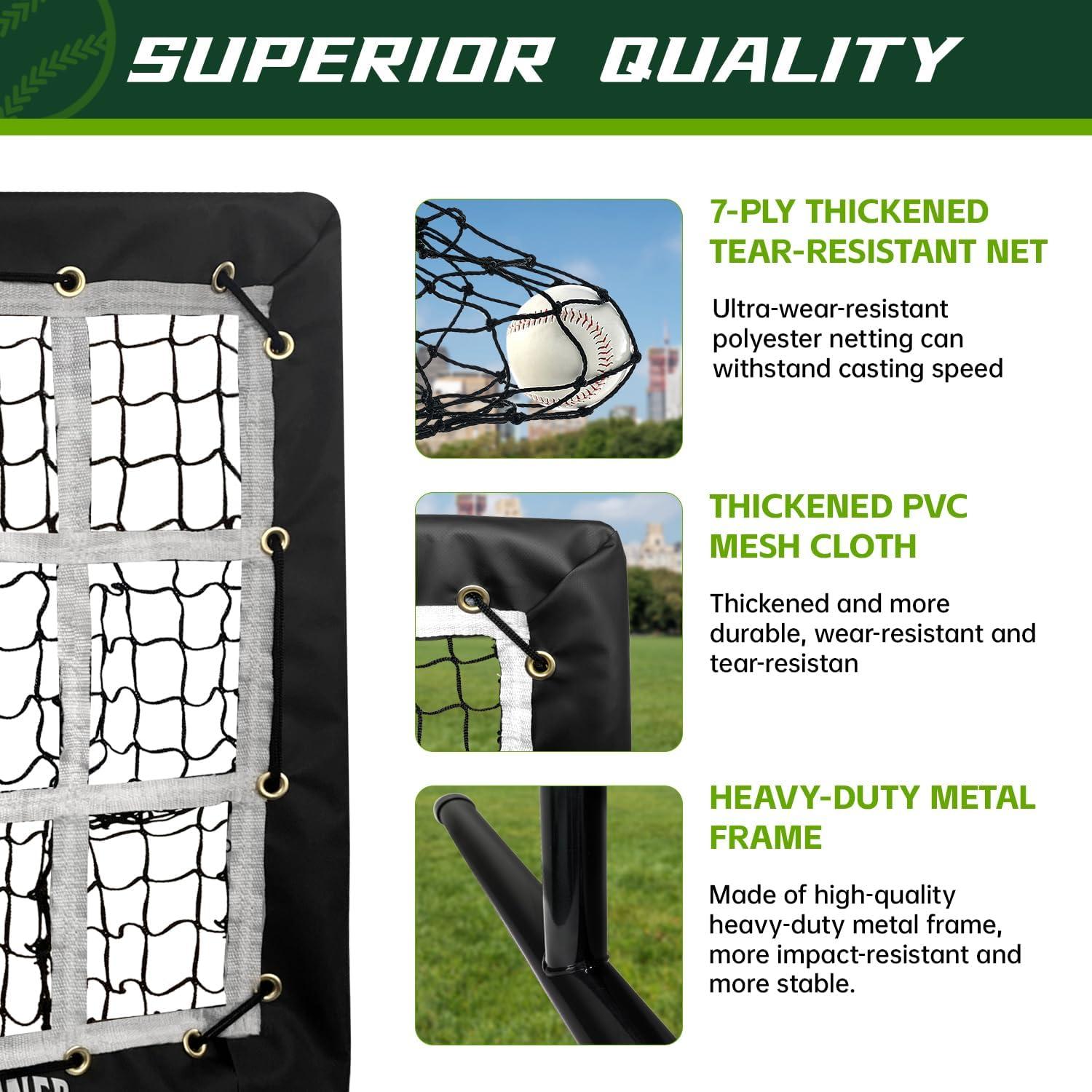 Red de Lanzamiento Cricosner BPN-B9 Ajustable para Béisbol