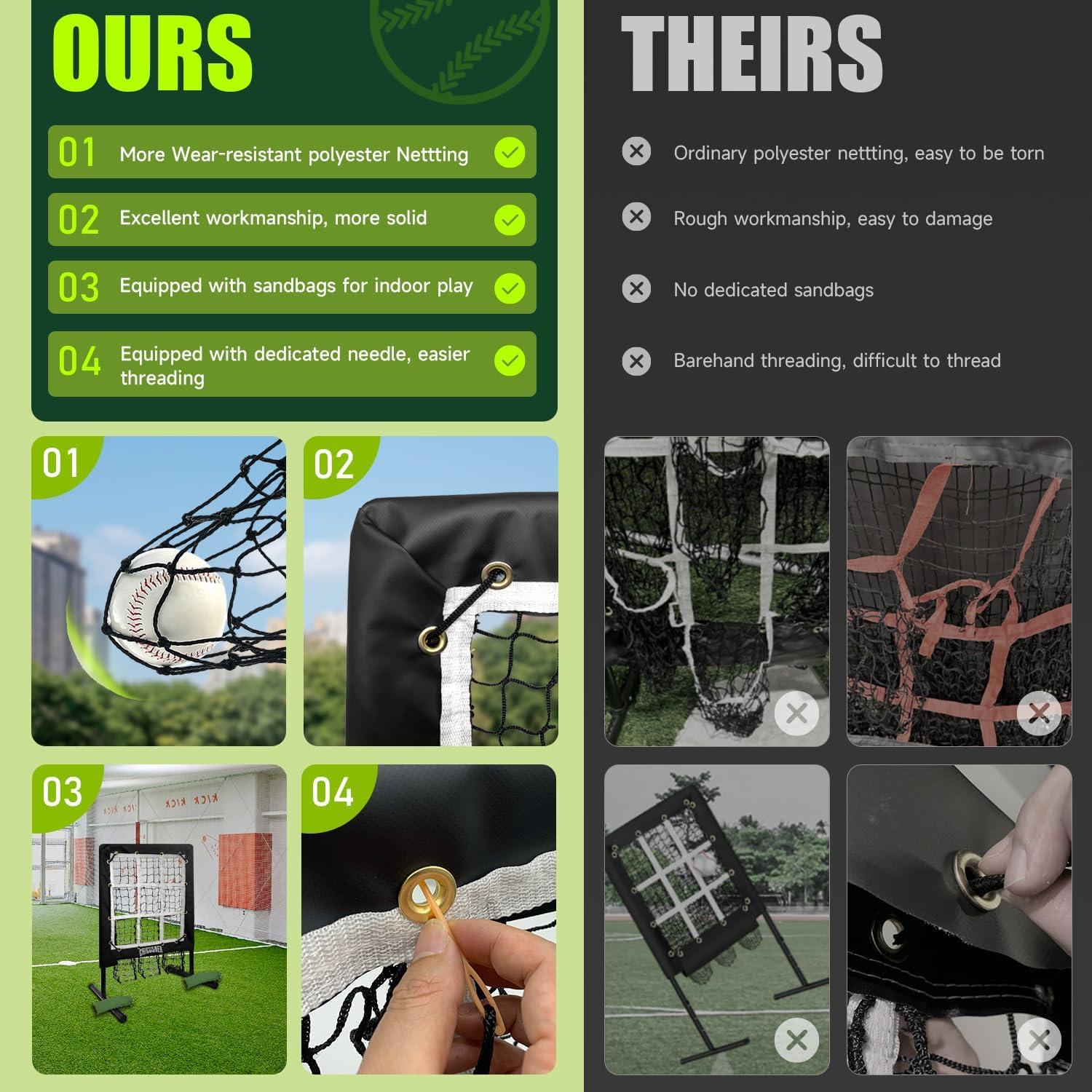 Red de Lanzamiento Cricosner BPN-B9 Ajustable para Béisbol