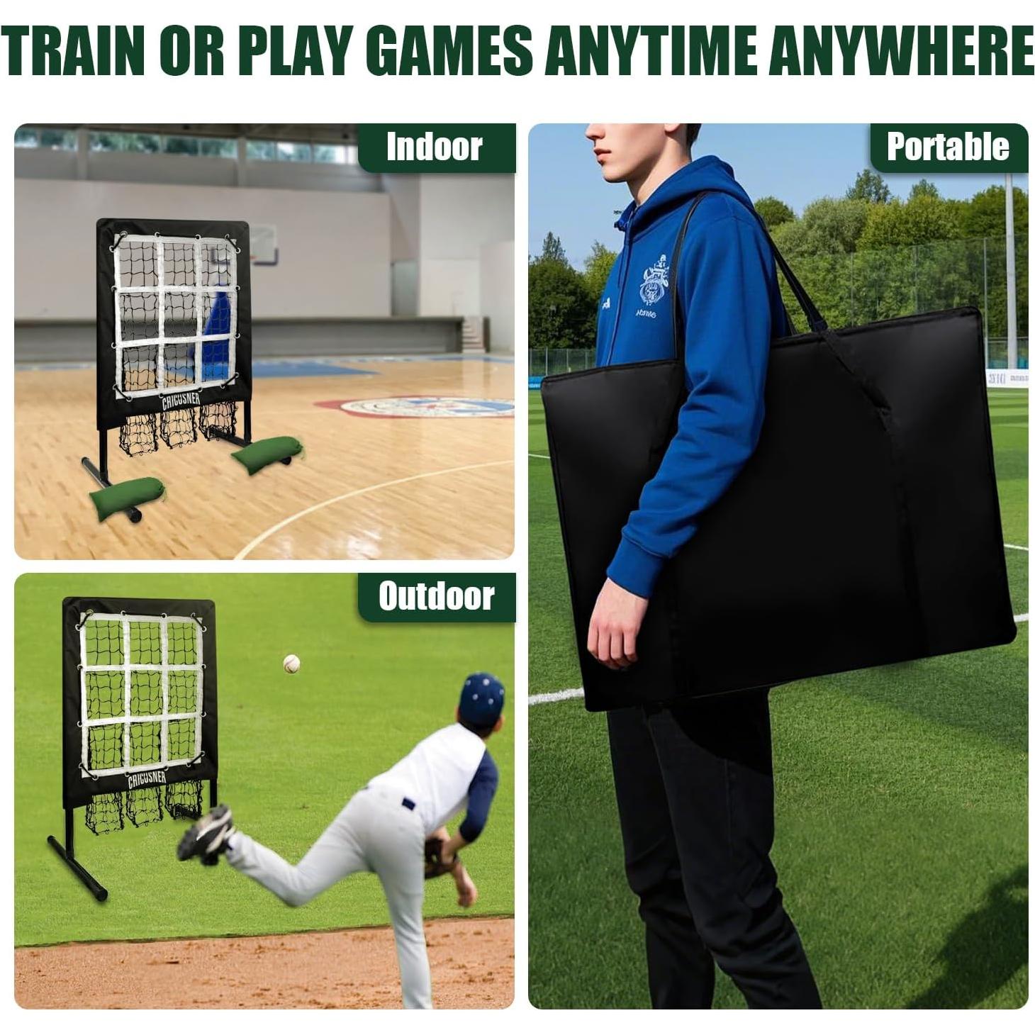 Red de Lanzamiento Cricosner BPN-B9 Ajustable para Béisbol