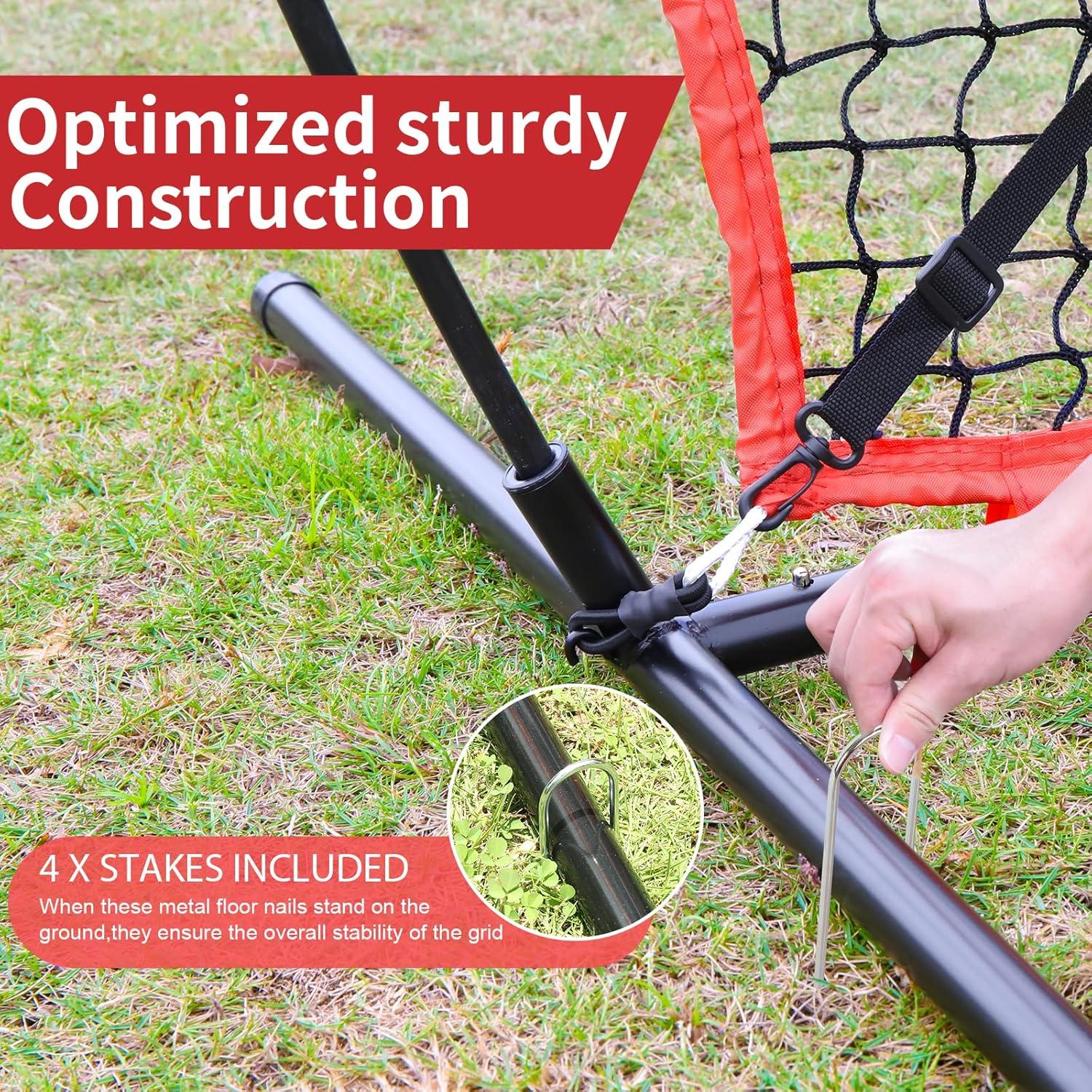 Red de práctica de béisbol y softbol AOLIGEIJS 1.83m con zona de strike