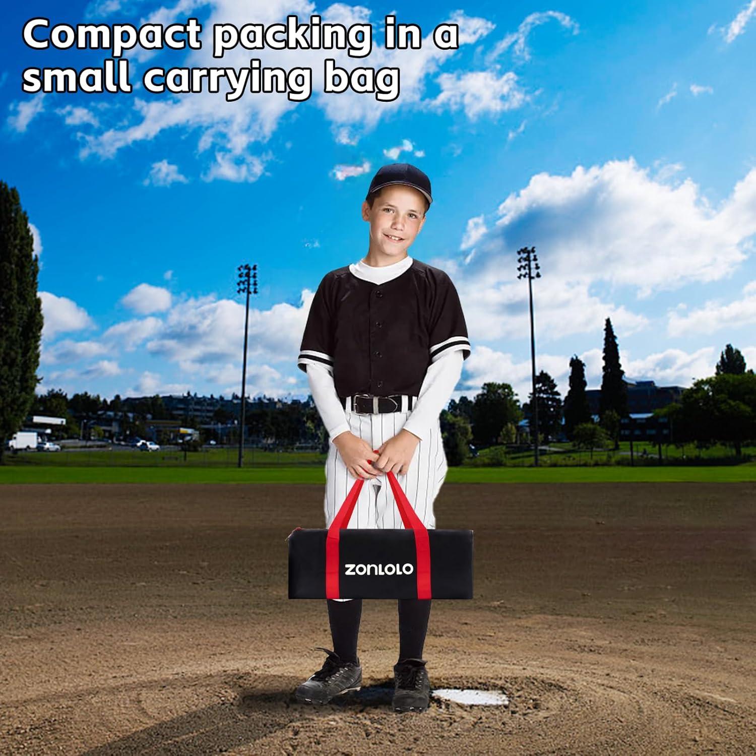 Red de Béisbol 6x6 Pies Zonlolo con 3 Objetivos y Bolsa