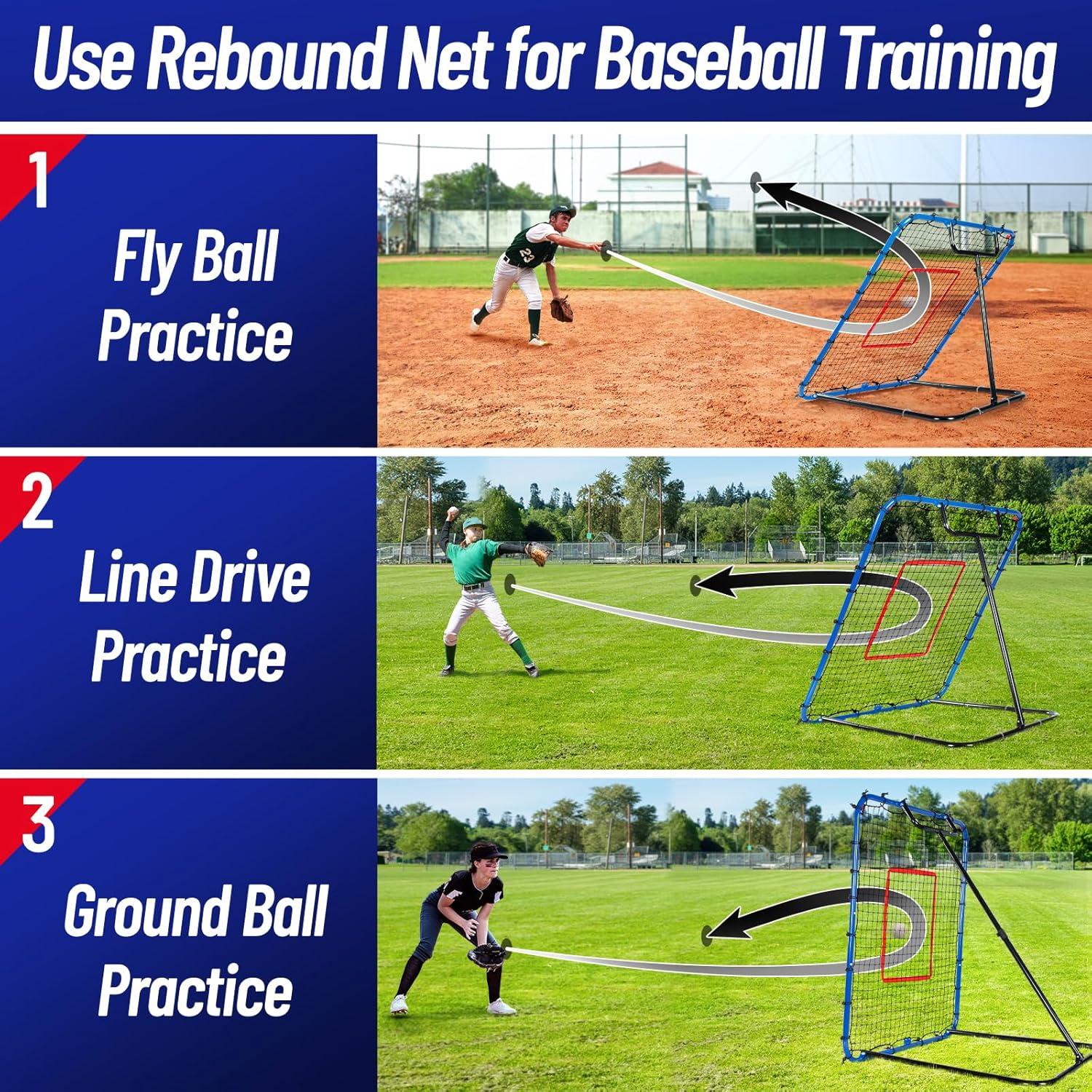 Red de Rebote de Béisbol SPOYNAL 1.22x1.37m Ajustable