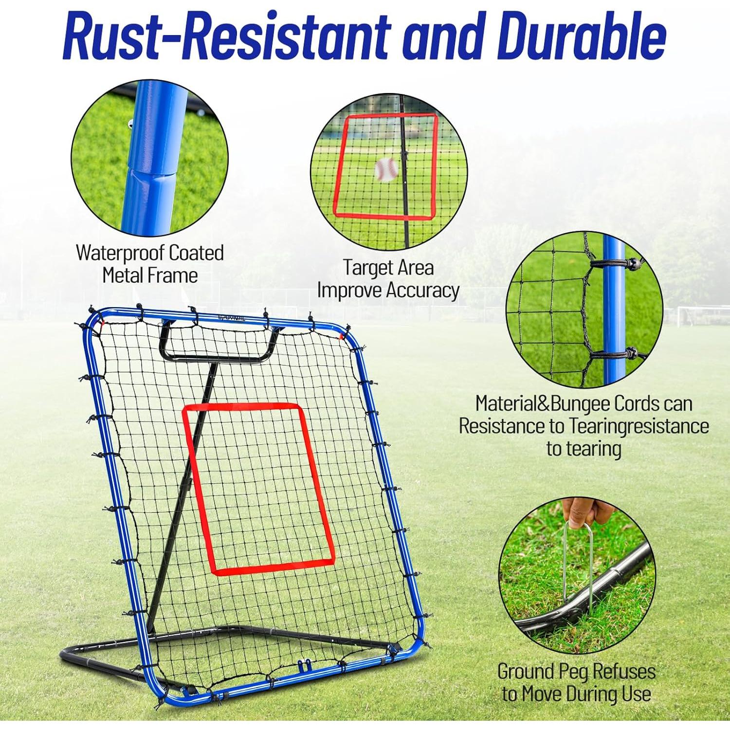 Red de Rebote de Béisbol SPOYNAL 1.22x1.37m Ajustable