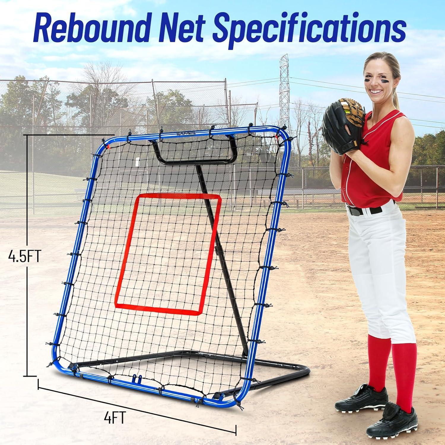 Red de Rebote de Béisbol SPOYNAL 1.22x1.37m Ajustable