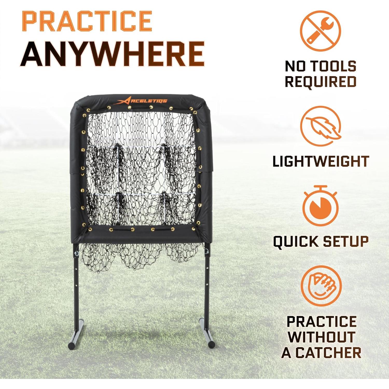 Red de Lanzamiento de Béisbol Aceletiqs Bullseye 9 Bolsillos