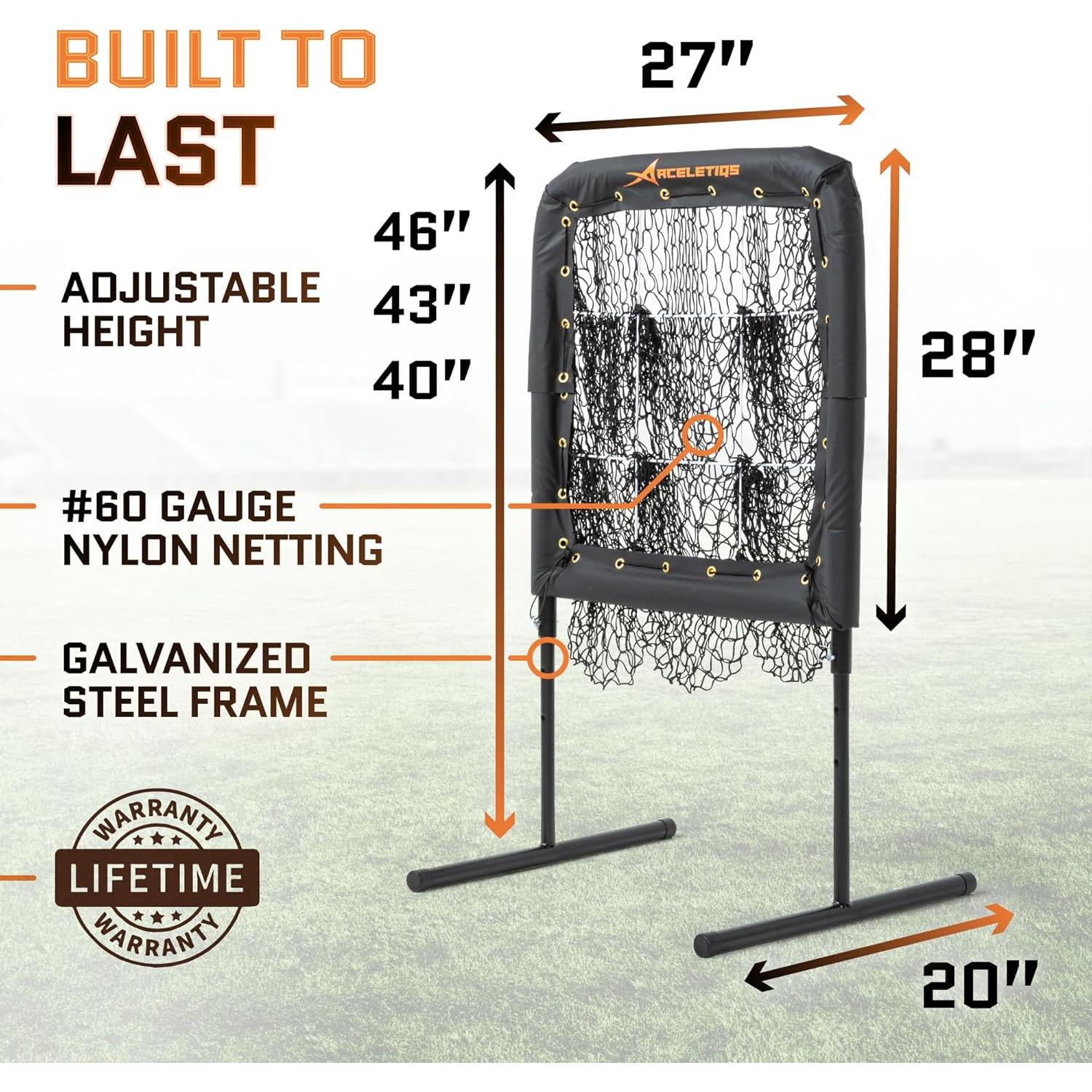 Red de Lanzamiento de Béisbol Aceletiqs Bullseye 9 Bolsillos