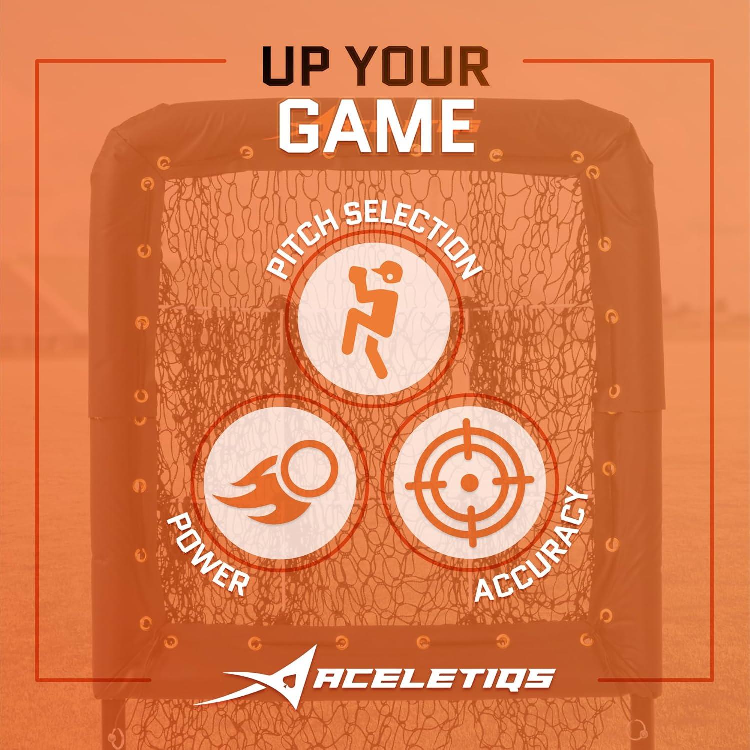 Red de Lanzamiento de Béisbol Aceletiqs Bullseye 9 Bolsillos