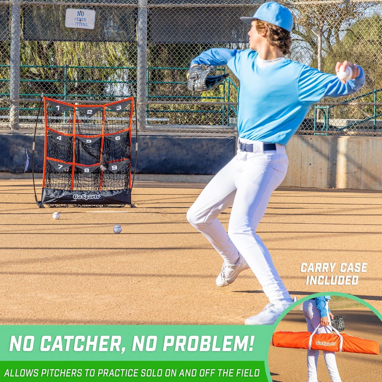 Red de Lanzamiento GoSports 9 Bolsillos para Béisbol 80x108x125cm