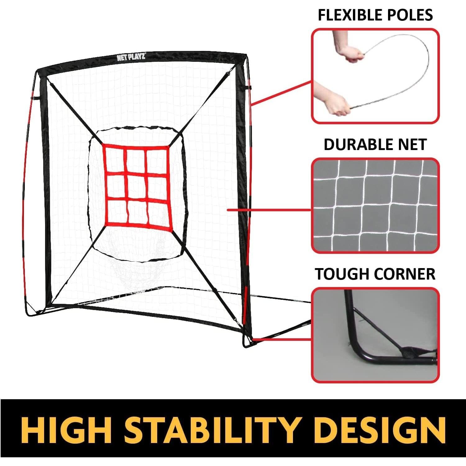 Red de Béisbol NET-PLAYZ 1.52x1.52m Plegable para Entrenamiento