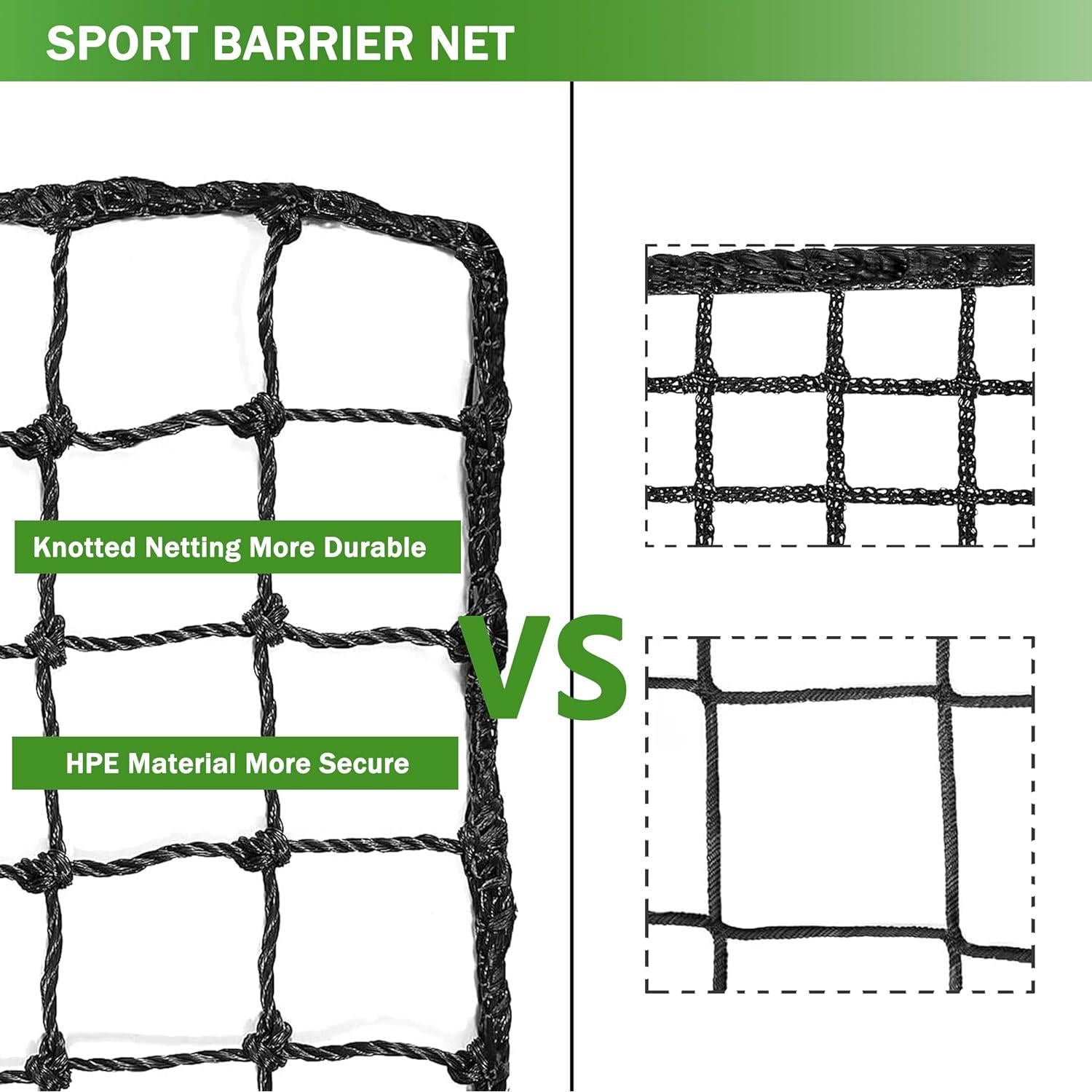 Red de Parada de Béisbol DIOLILI 10x20 pies Alta Resistencia