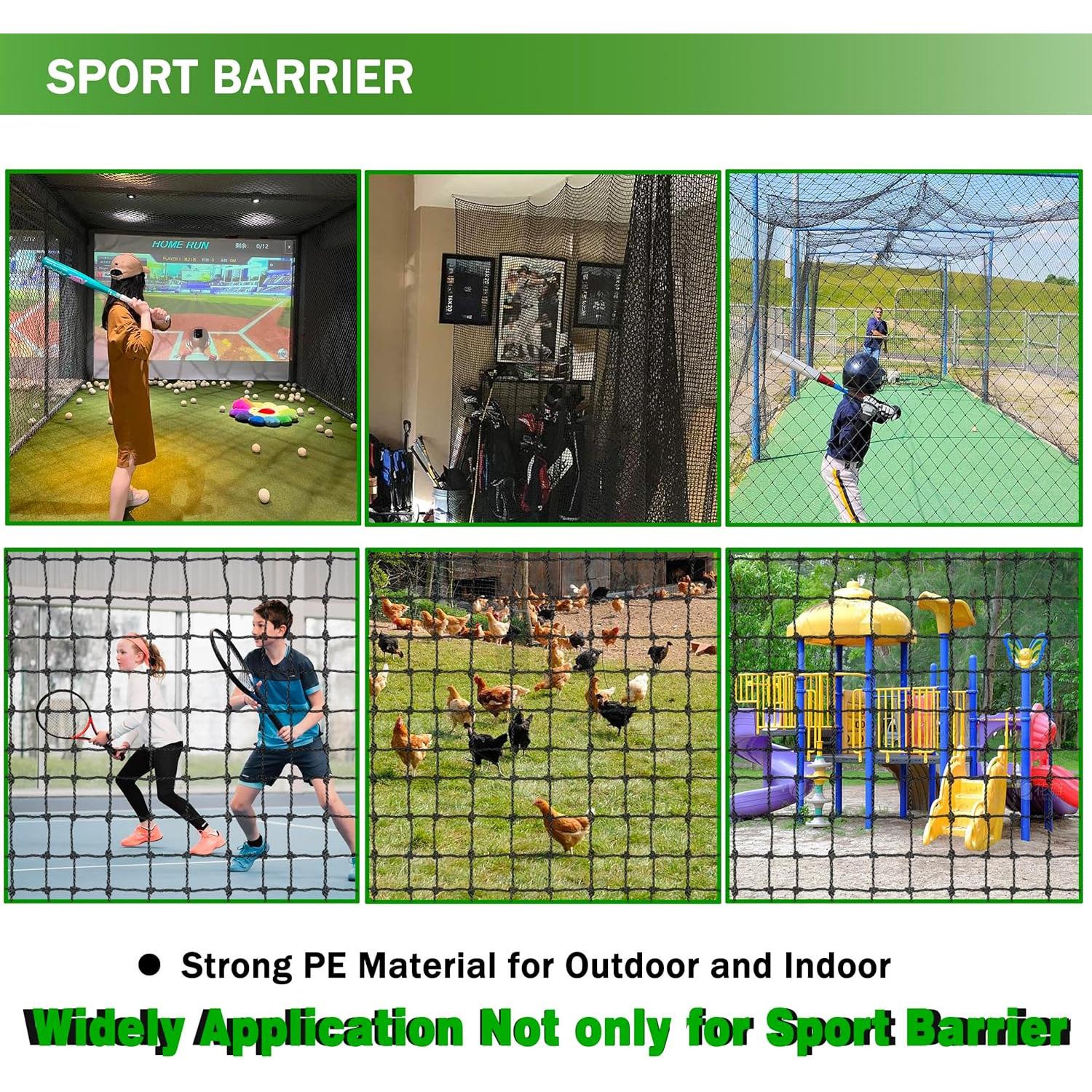 Red de Parada de Béisbol DIOLILI 10x20 pies Alta Resistencia