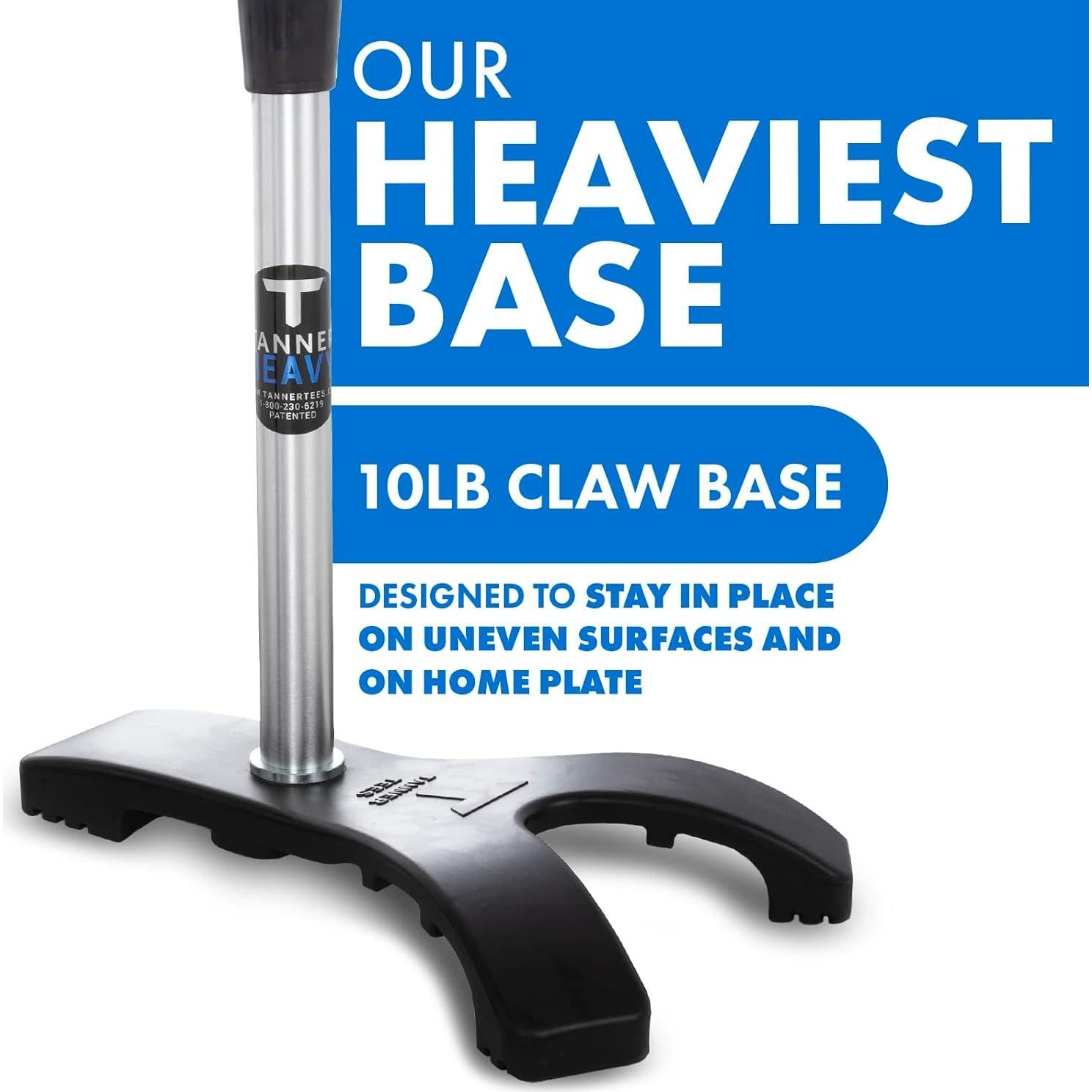 Tee de Bateo Ajustable TANNER Heavy 66-109 cm con Base Claw