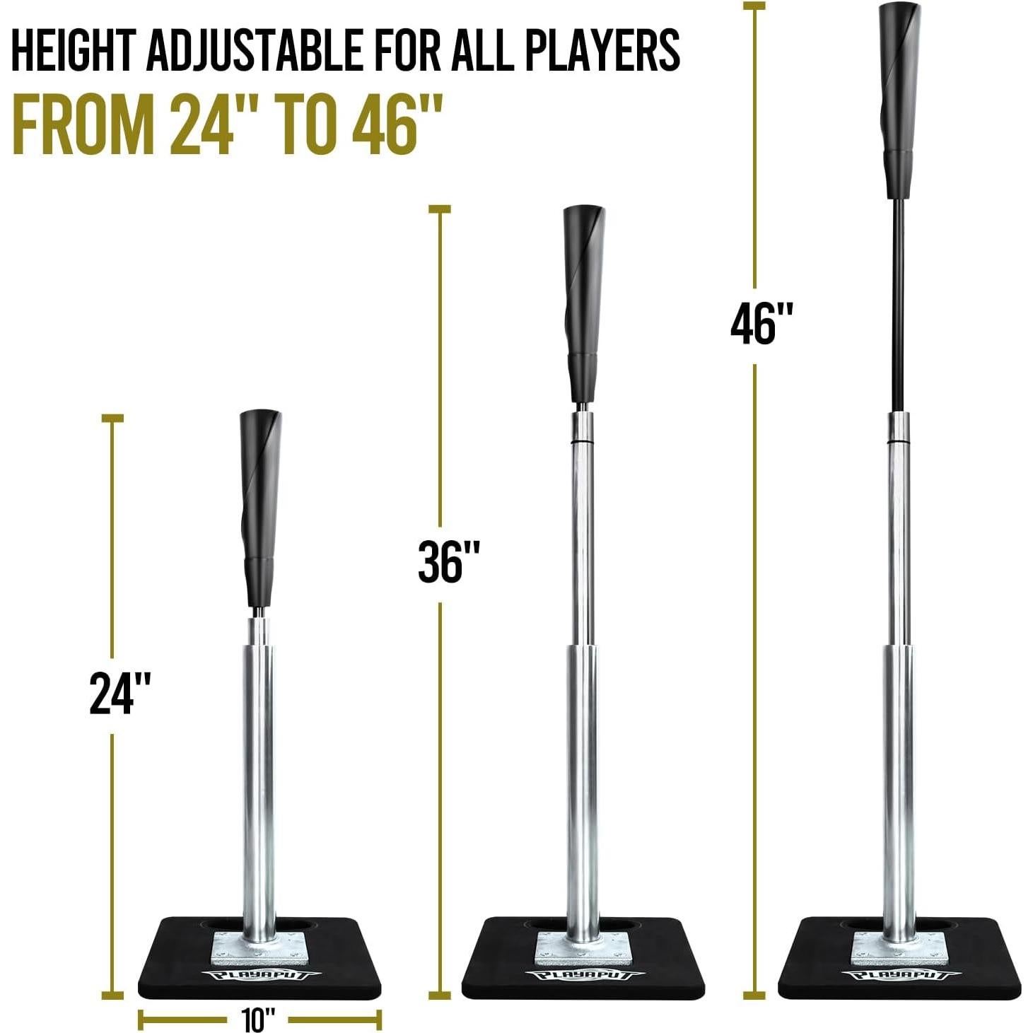 Tee de Bateo Ajustable PLAYAPUT para Béisbol/Sóftbol 61-117 cm