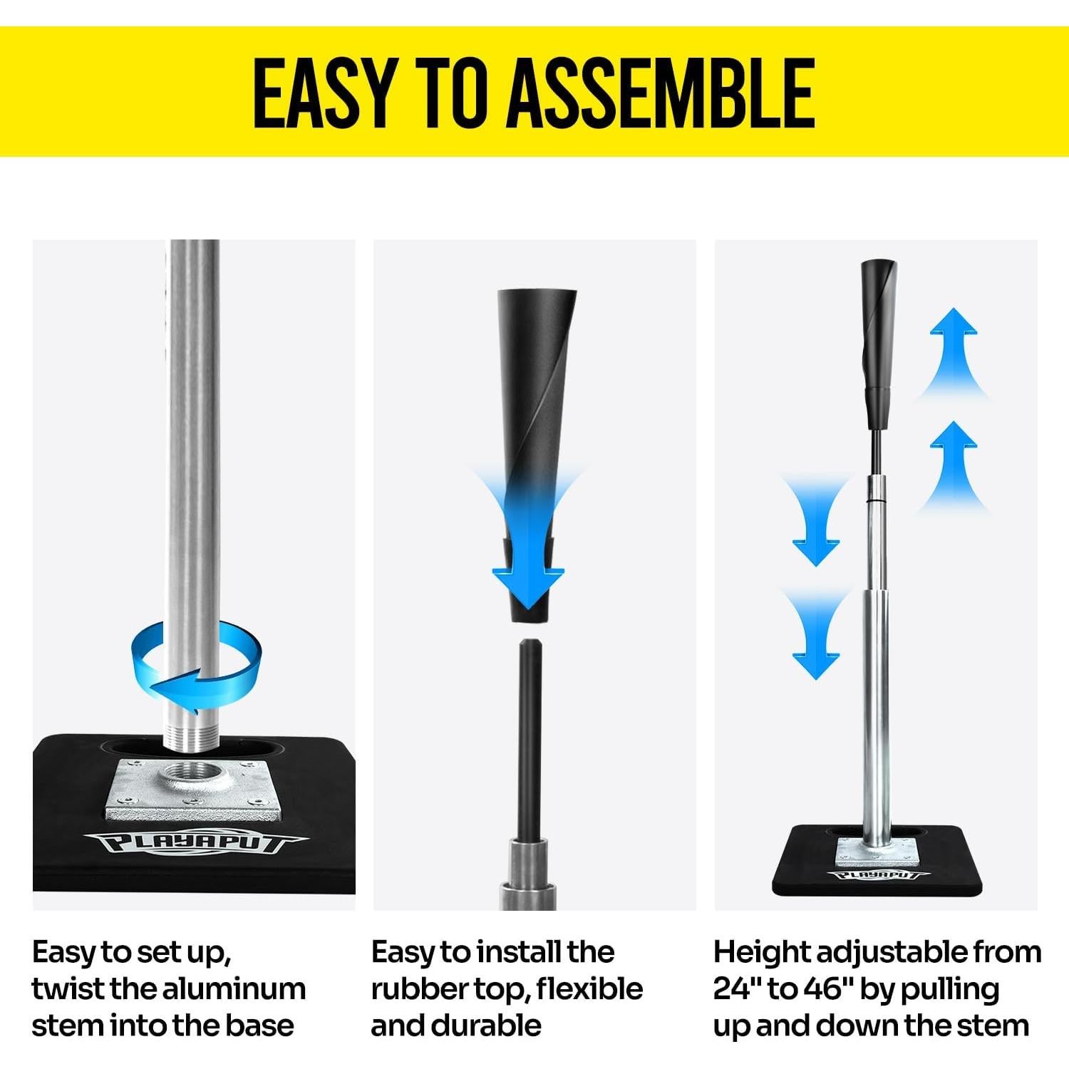 Tee de Bateo Ajustable PLAYAPUT para Béisbol/Sóftbol 61-117 cm