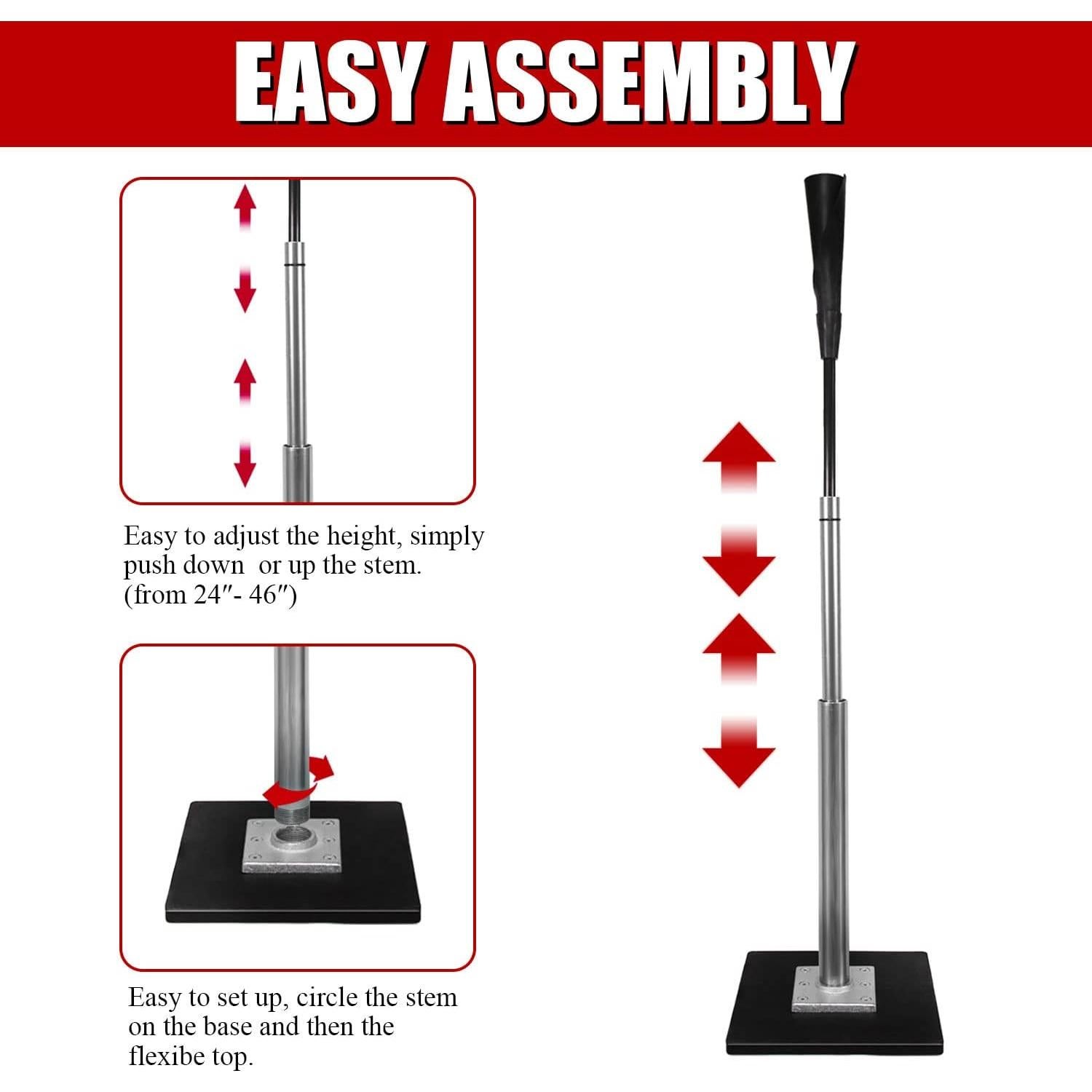 Tee de Bateo Profesional Zdgao - Ajuste 61-117 cm, Base Pesada