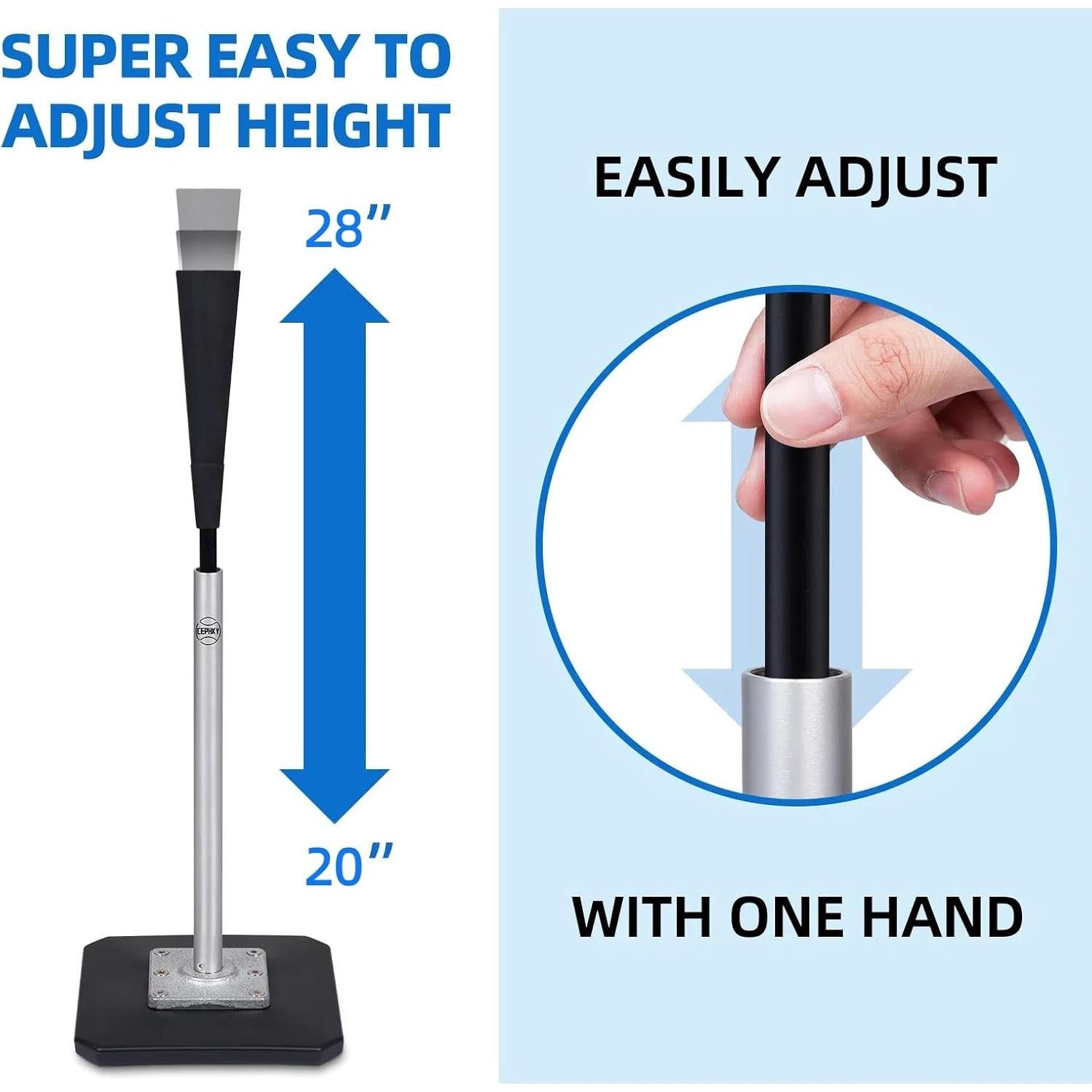 Tee de Bateo Portátil CEPHKY Ajustable 50.8-71.1 cm