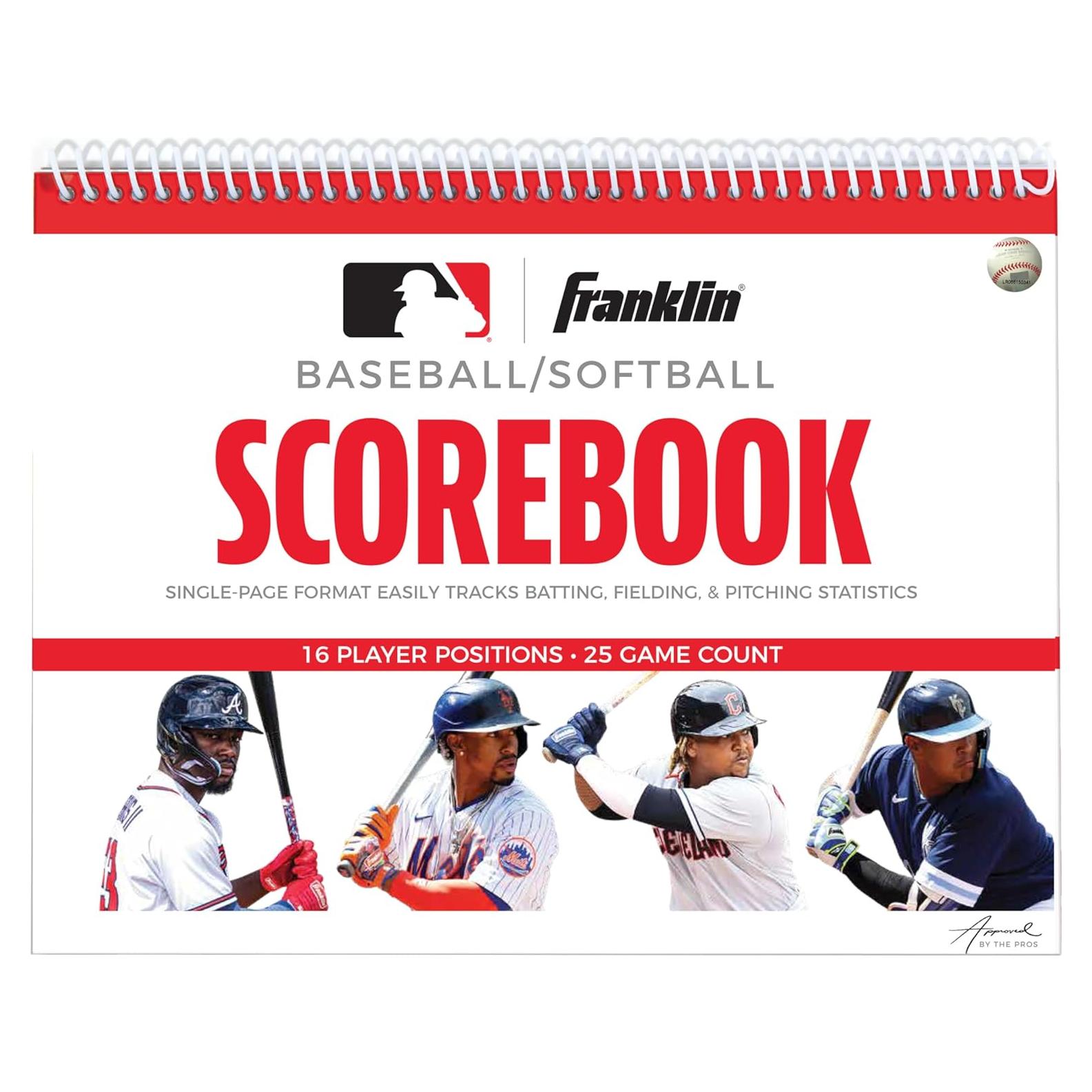 Libro de Puntuaciones de Béisbol y Softbol Franklin Sports - 25 Juegos