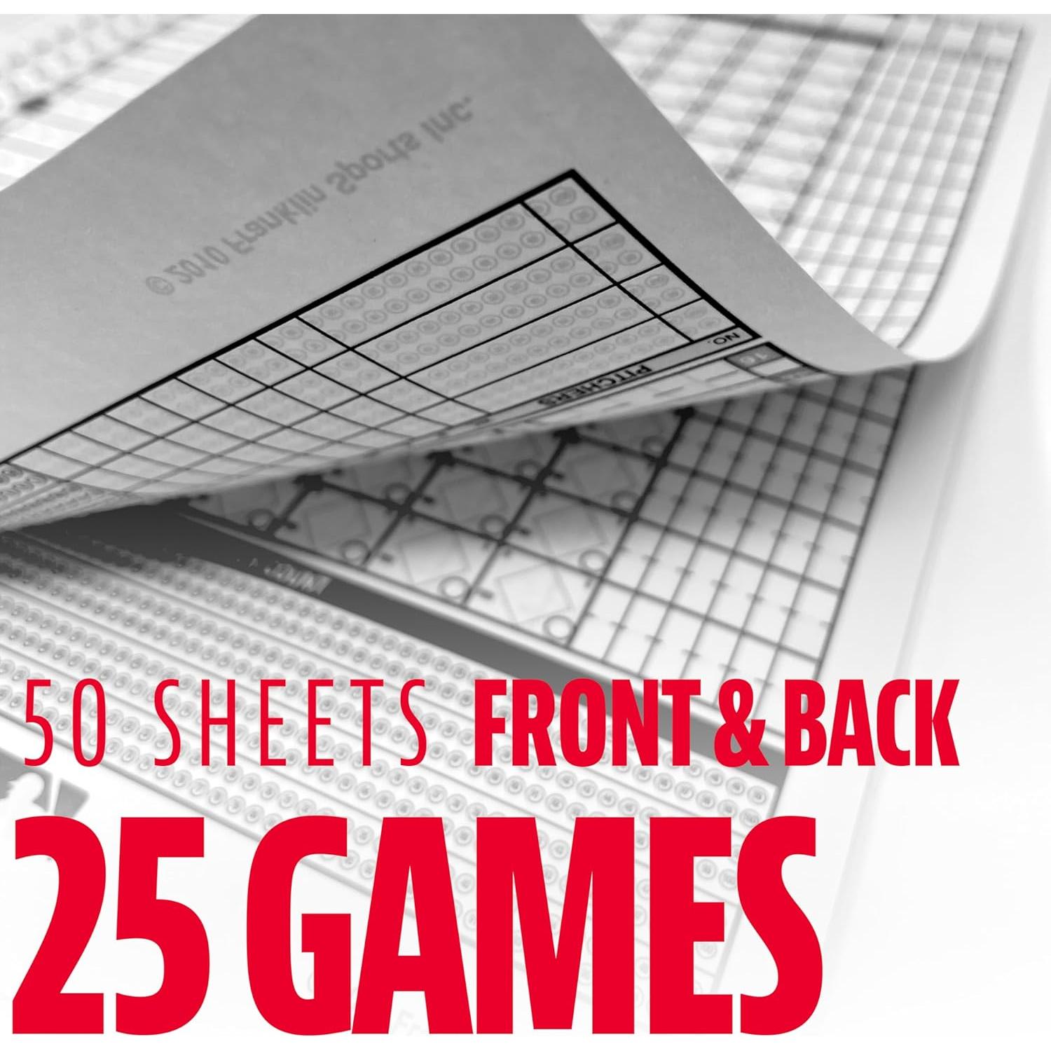 Libro de Puntuaciones de Béisbol y Softbol Franklin Sports - 25 Juegos