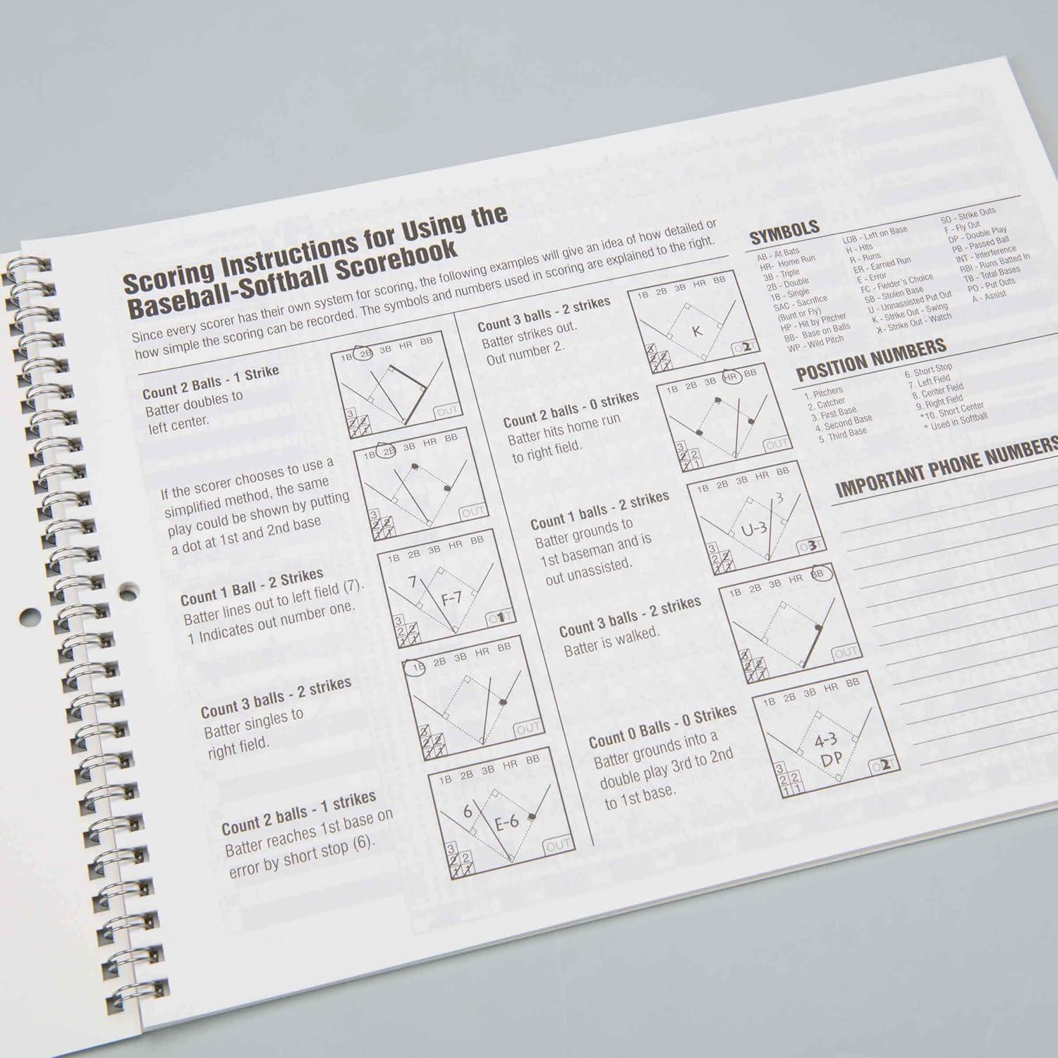 Libro de Puntuación de Béisbol CHAMPRO 52 Páginas