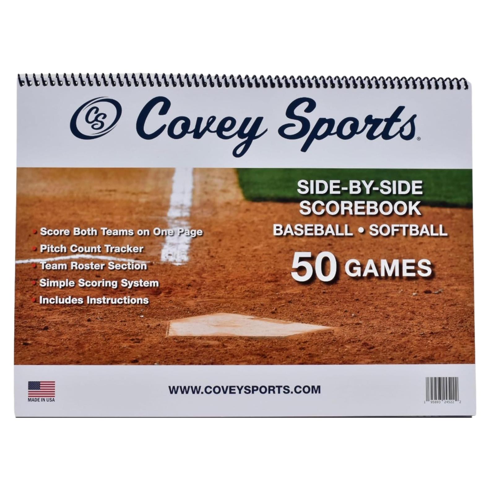 Libro de Puntuación de Béisbol y Softbol Covey Sports 50 Juegos