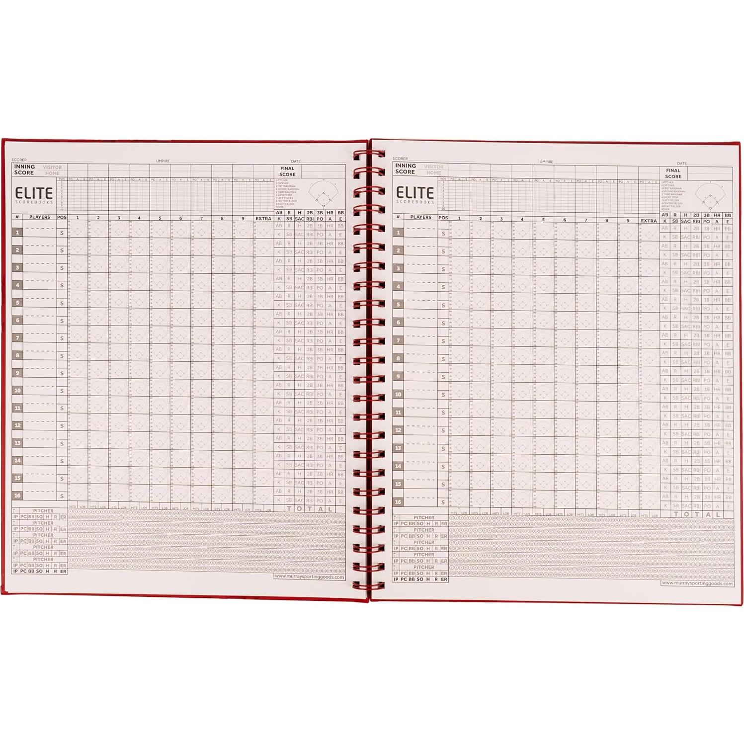 Libro de Anotaciones Premium Béisbol/Softbol Murray 60 Juegos