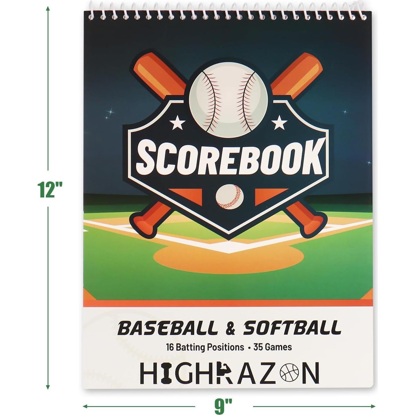 Libro de Puntuación de Béisbol y Softbol HIGHRAZON 35 Juegos