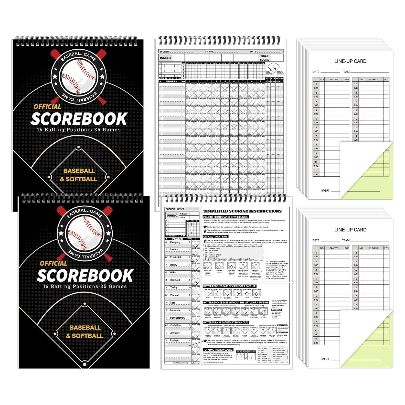 Libro de Puntuación y Tarjetas de Alineación Zhanmai Béisbol