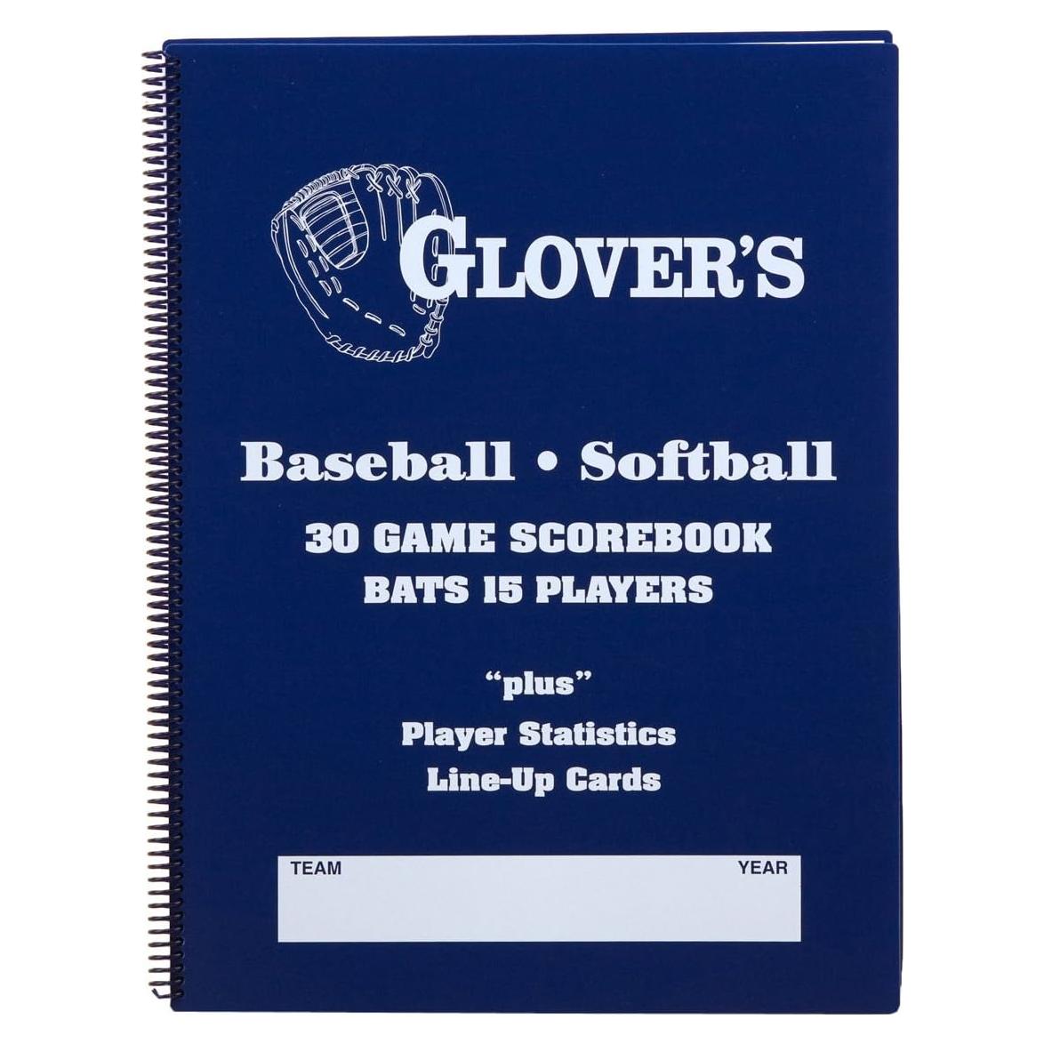 Cuaderno de Puntuación Glover para 15 Jugadores de Béisbol