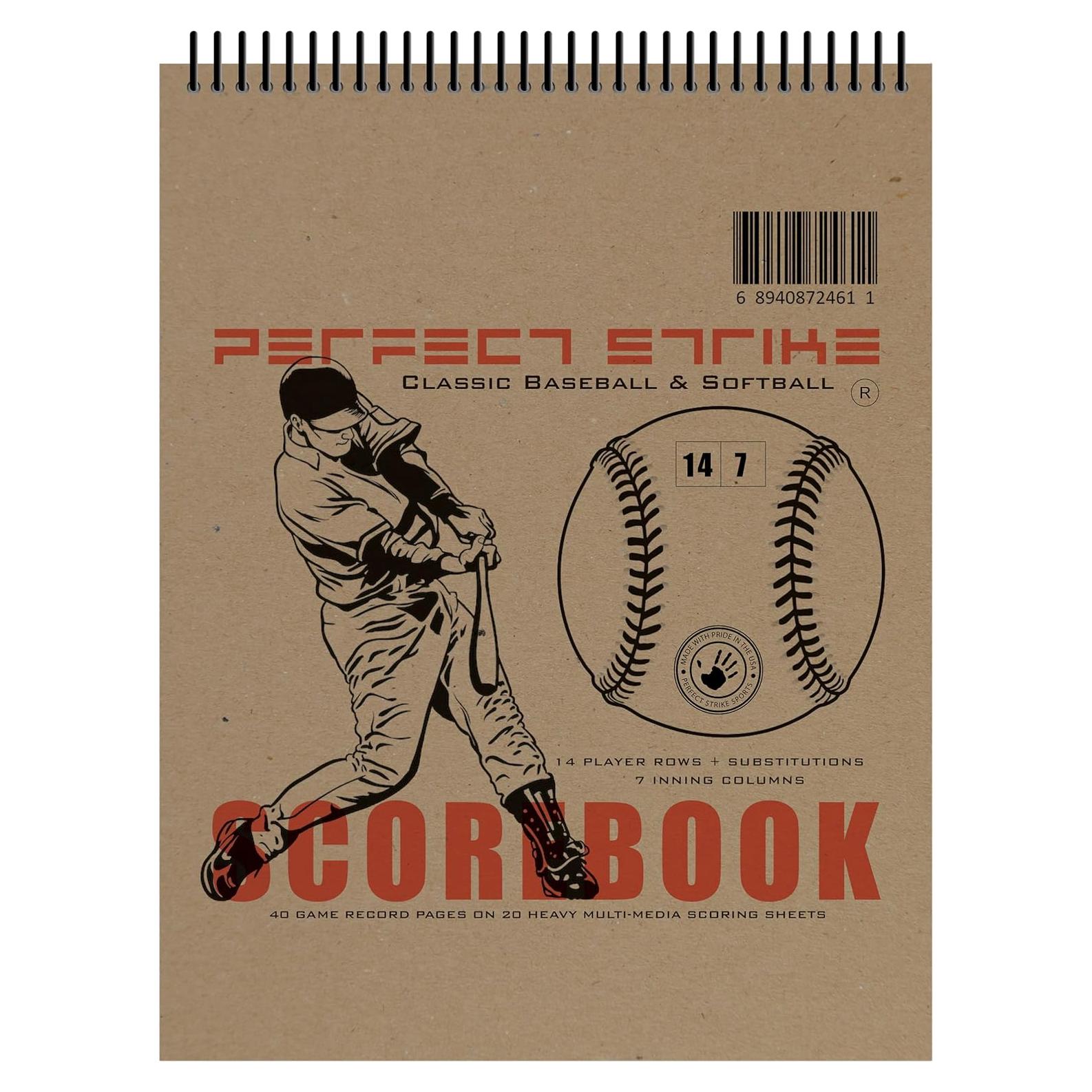 Libro de Puntuación de Béisbol Perfect Strike 40 Páginas