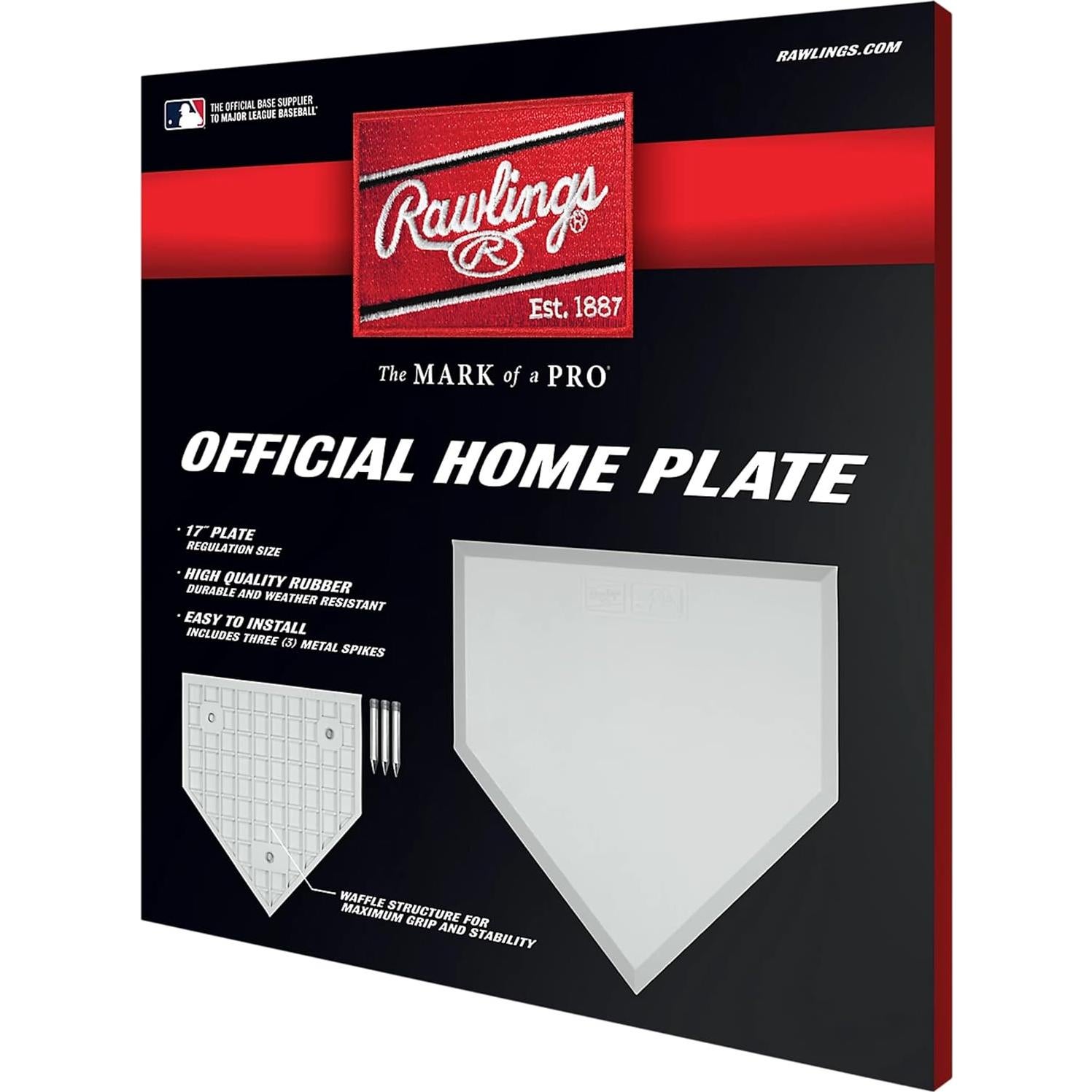 Placa de Inicio Throw Down Rawlings - Caucho Duradero 43cm