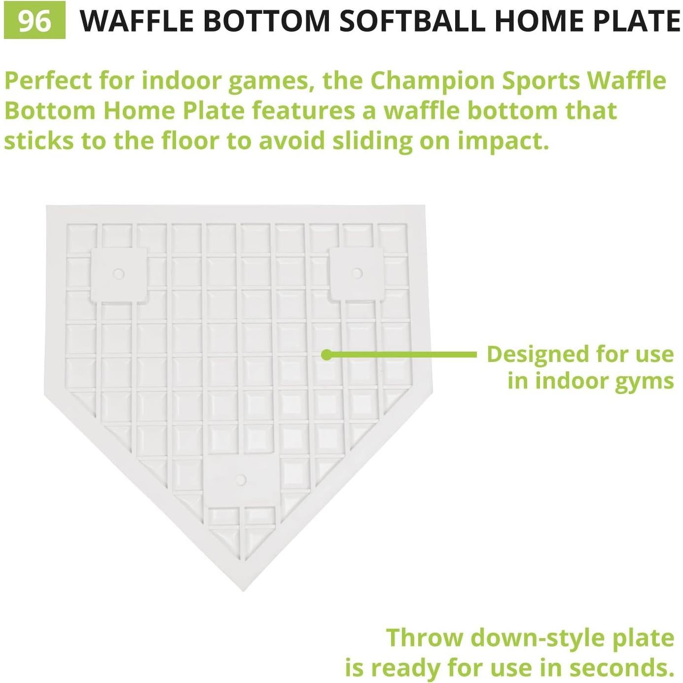 Placa de Casa de Goma Champion Sports 40.6x43.2x2.5cm Blanca