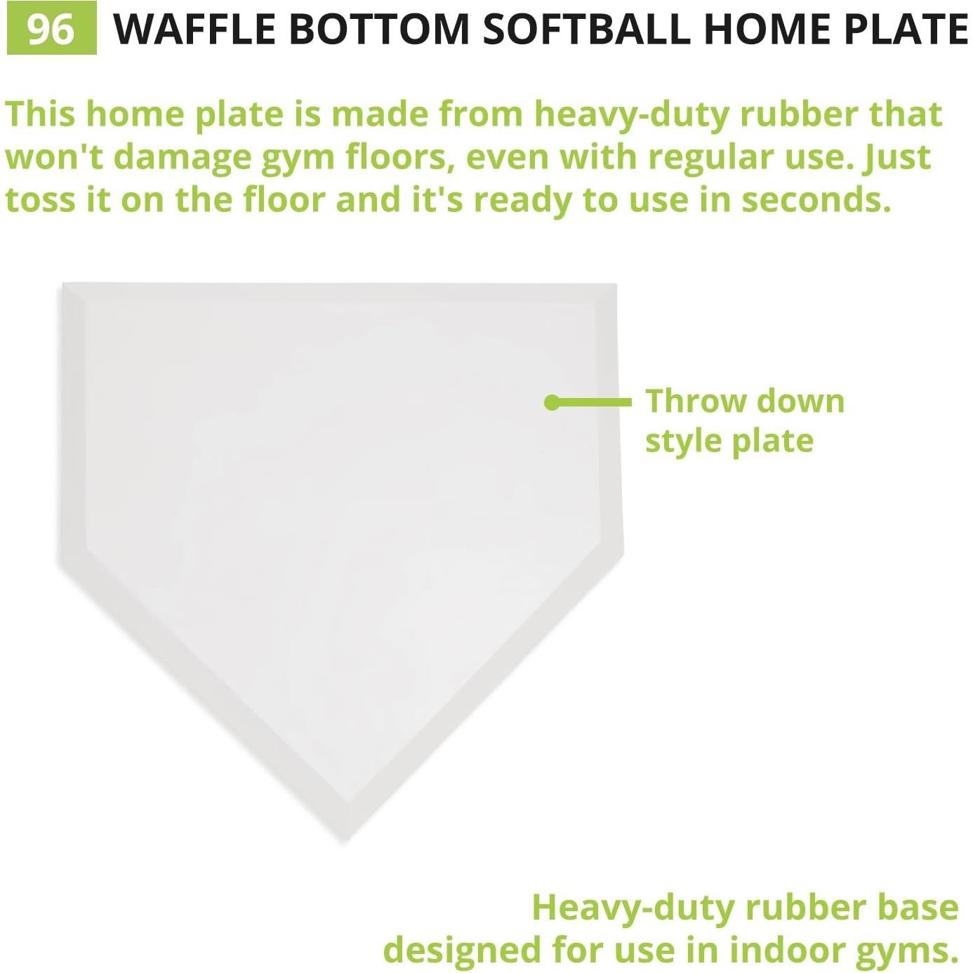 Placa de Casa de Goma Champion Sports 40.6x43.2x2.5cm Blanca