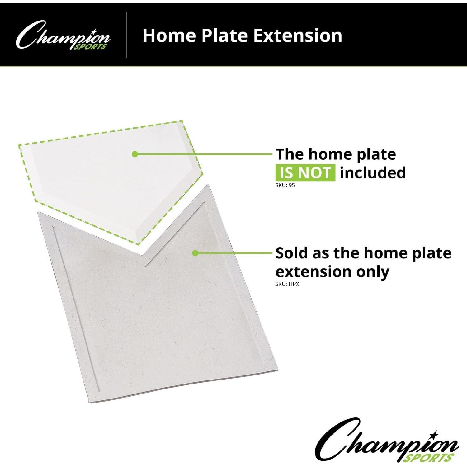 Extensión de Placa de Beisbol Champion Sports 61 cm - Base No Incluida