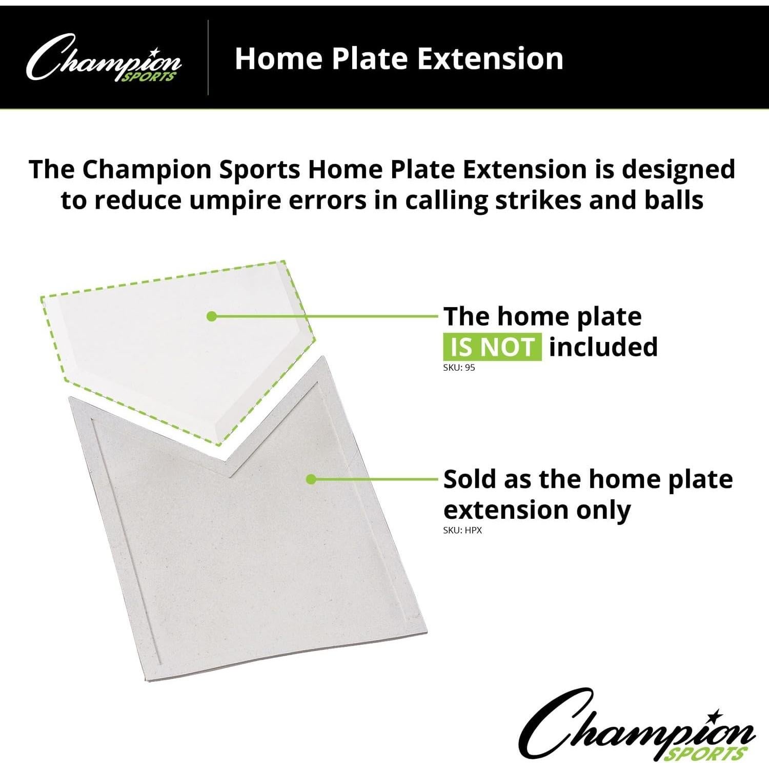 Extensión de Placa de Beisbol Champion Sports 61 cm - Base No Incluida