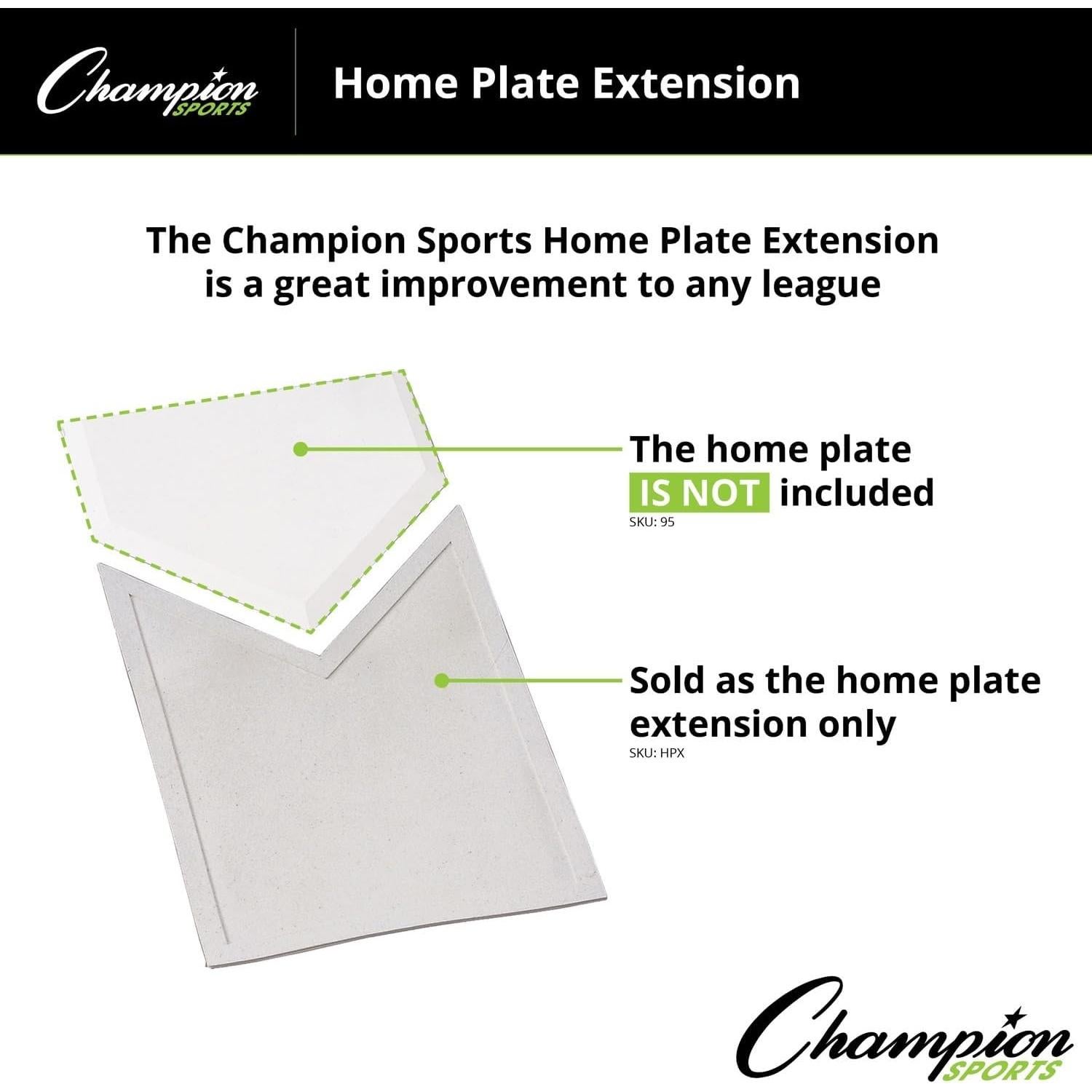 Extensión de Placa de Beisbol Champion Sports 61 cm - Base No Incluida