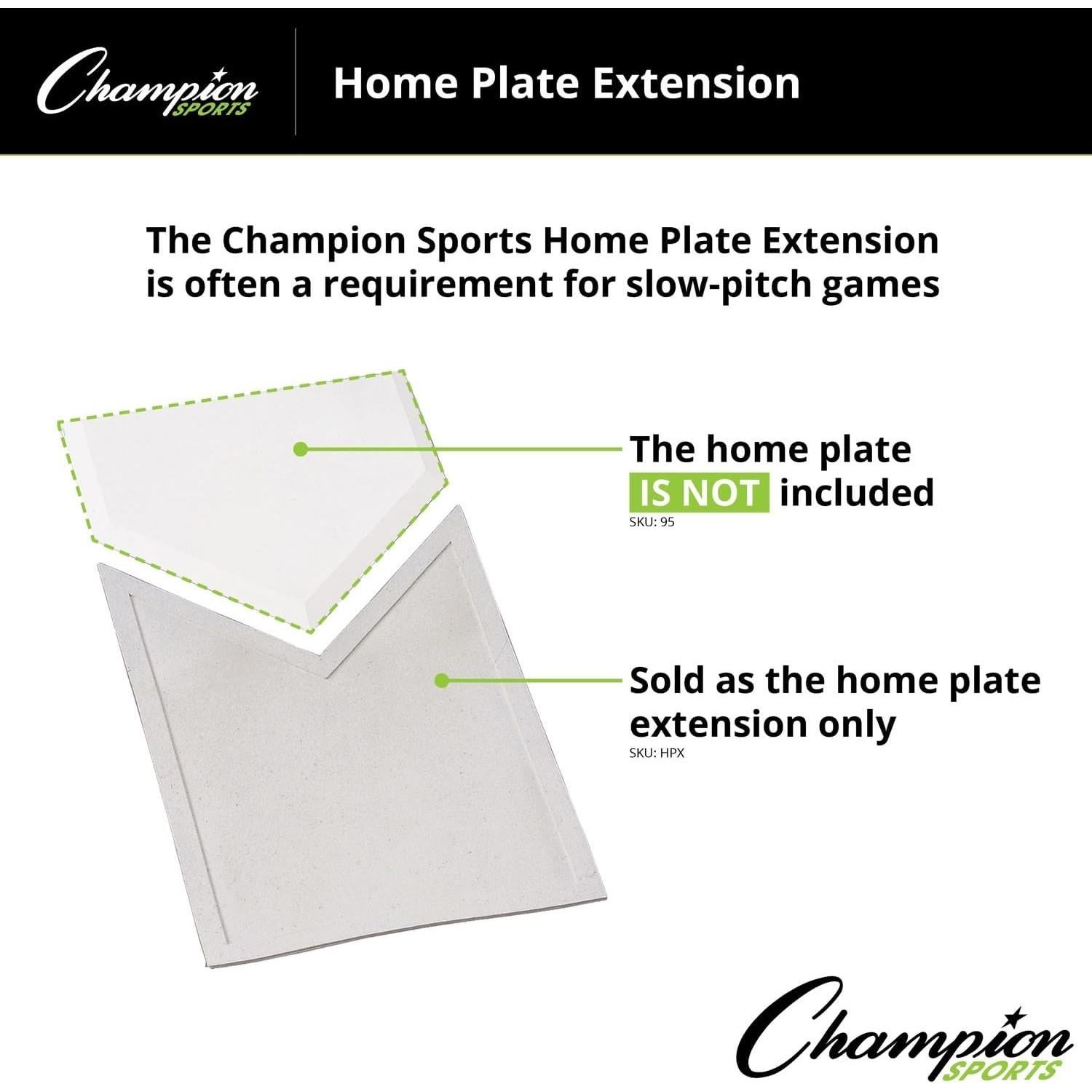 Extensión de Placa de Beisbol Champion Sports 61 cm - Base No Incluida