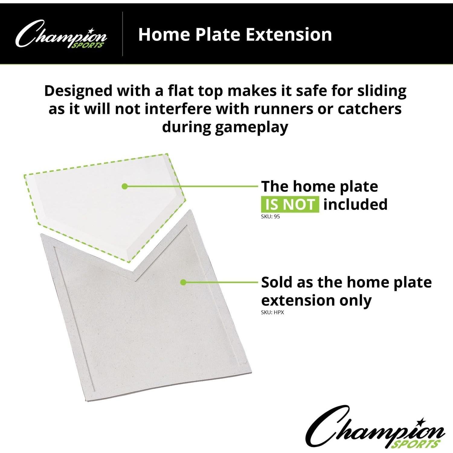 Extensión de Placa de Beisbol Champion Sports 61 cm - Base No Incluida