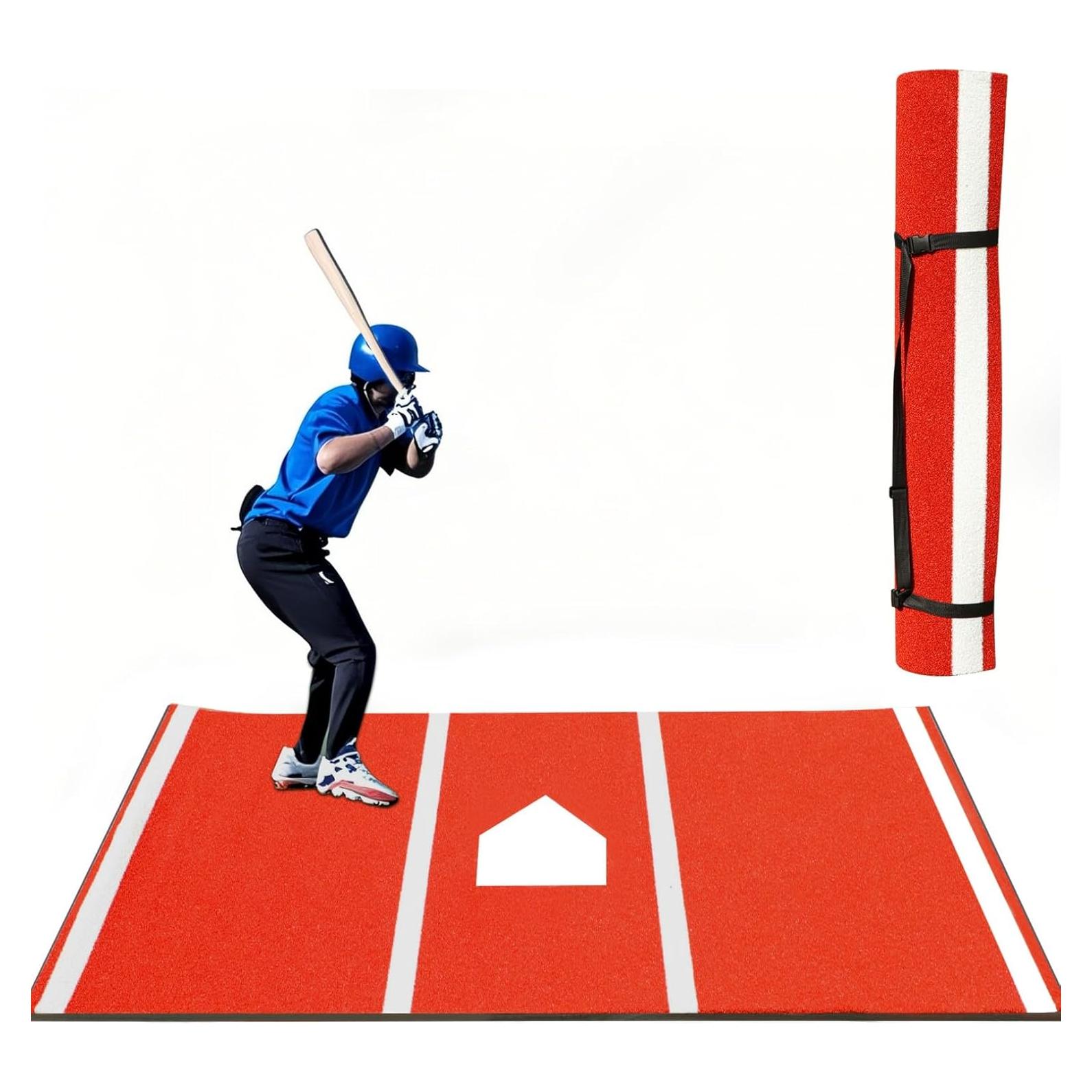 Alfombra de Bateo Qryovsa 3m x 1.5m Impermeable para Entrenamiento