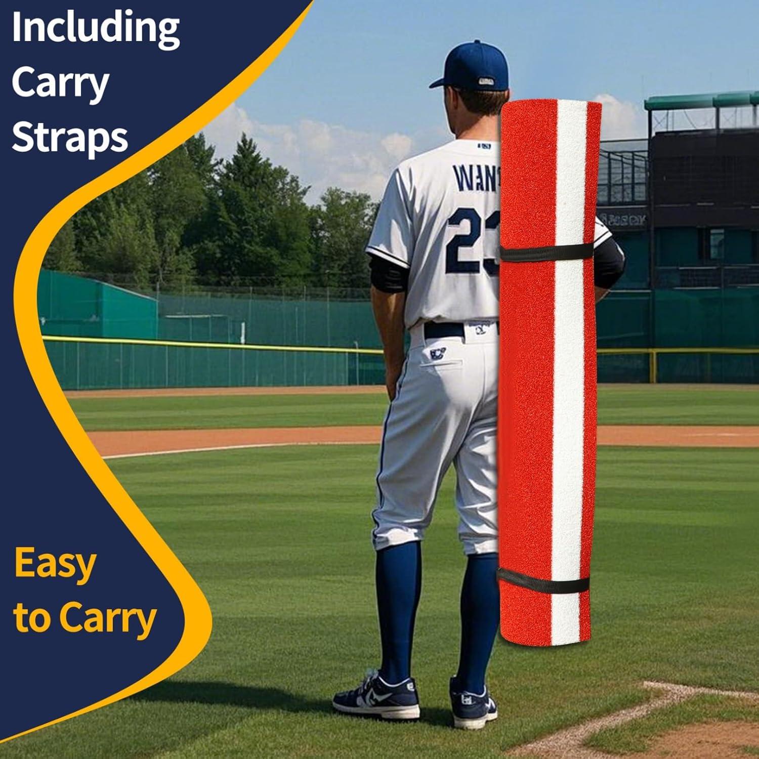 Alfombra de Bateo Qryovsa 3m x 1.5m Impermeable para Entrenamiento