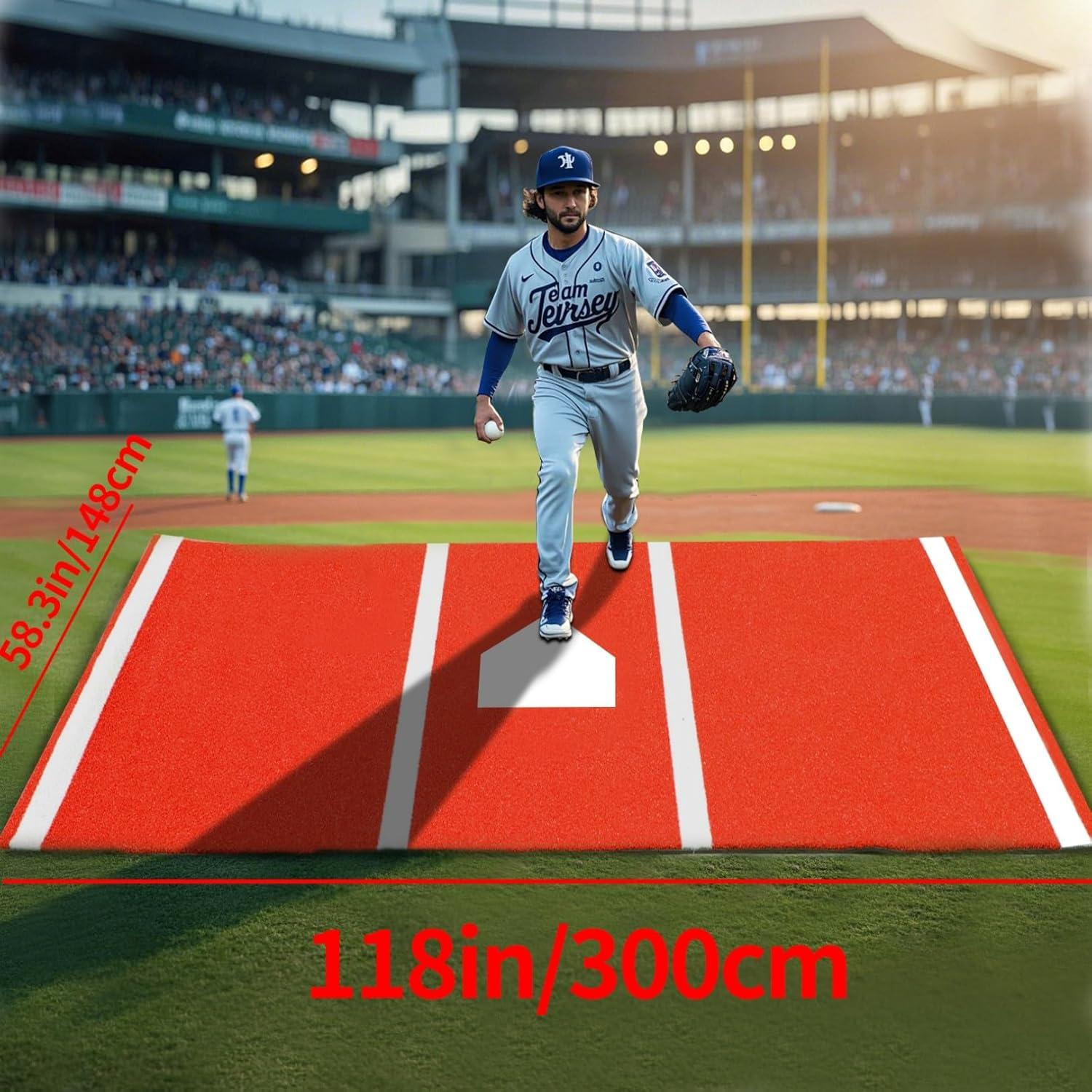 Alfombra de Bateo Qryovsa 3m x 1.5m Impermeable para Entrenamiento