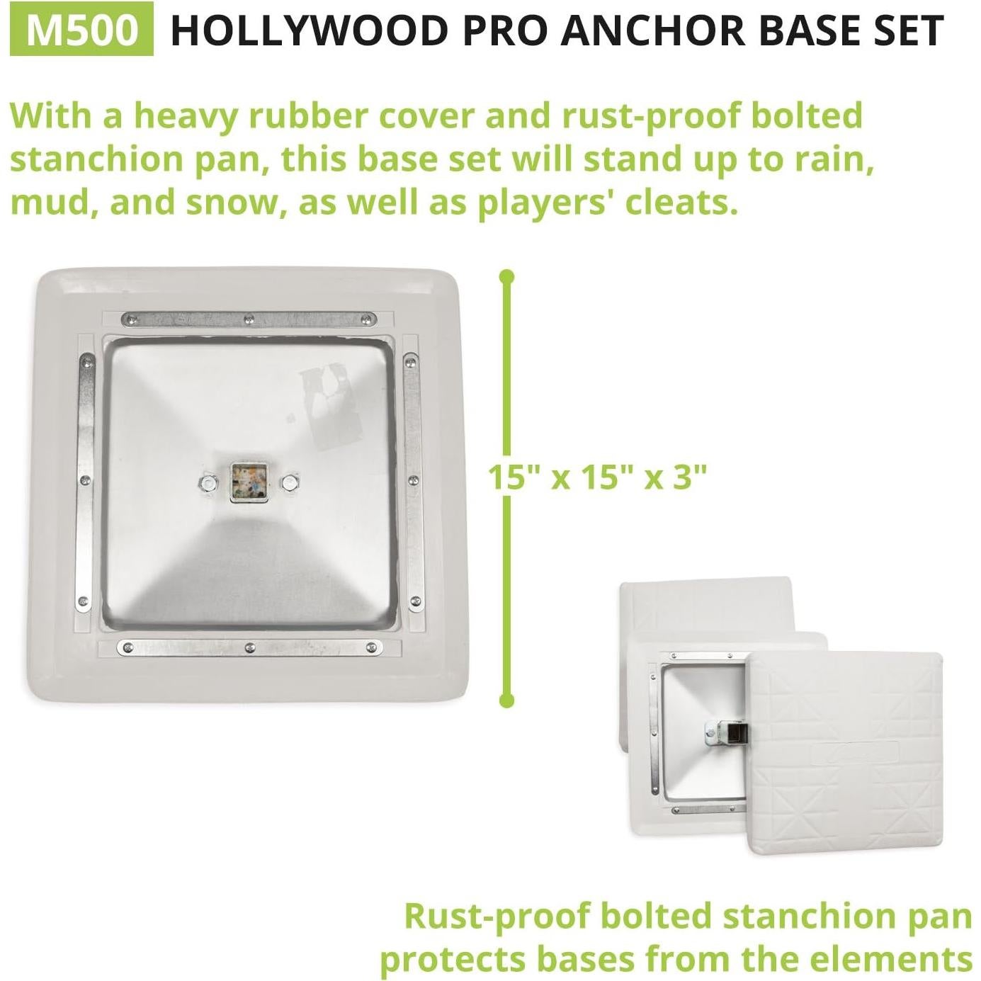 Conjunto de Bases de Béisbol Ancladas Champion Sports Pro 3 Piezas