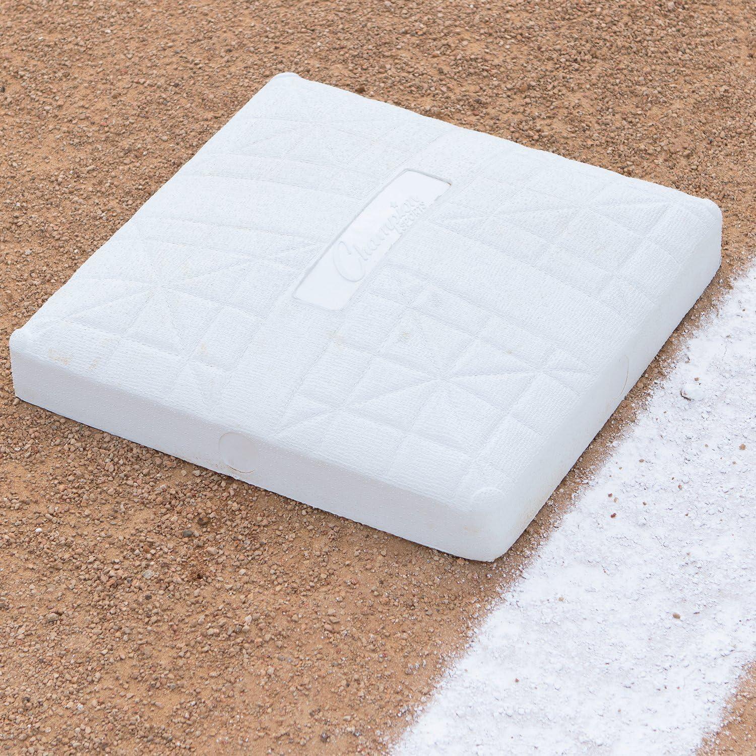 Conjunto de Bases de Béisbol Ancladas Champion Sports Pro - 3 Bases Resistentes