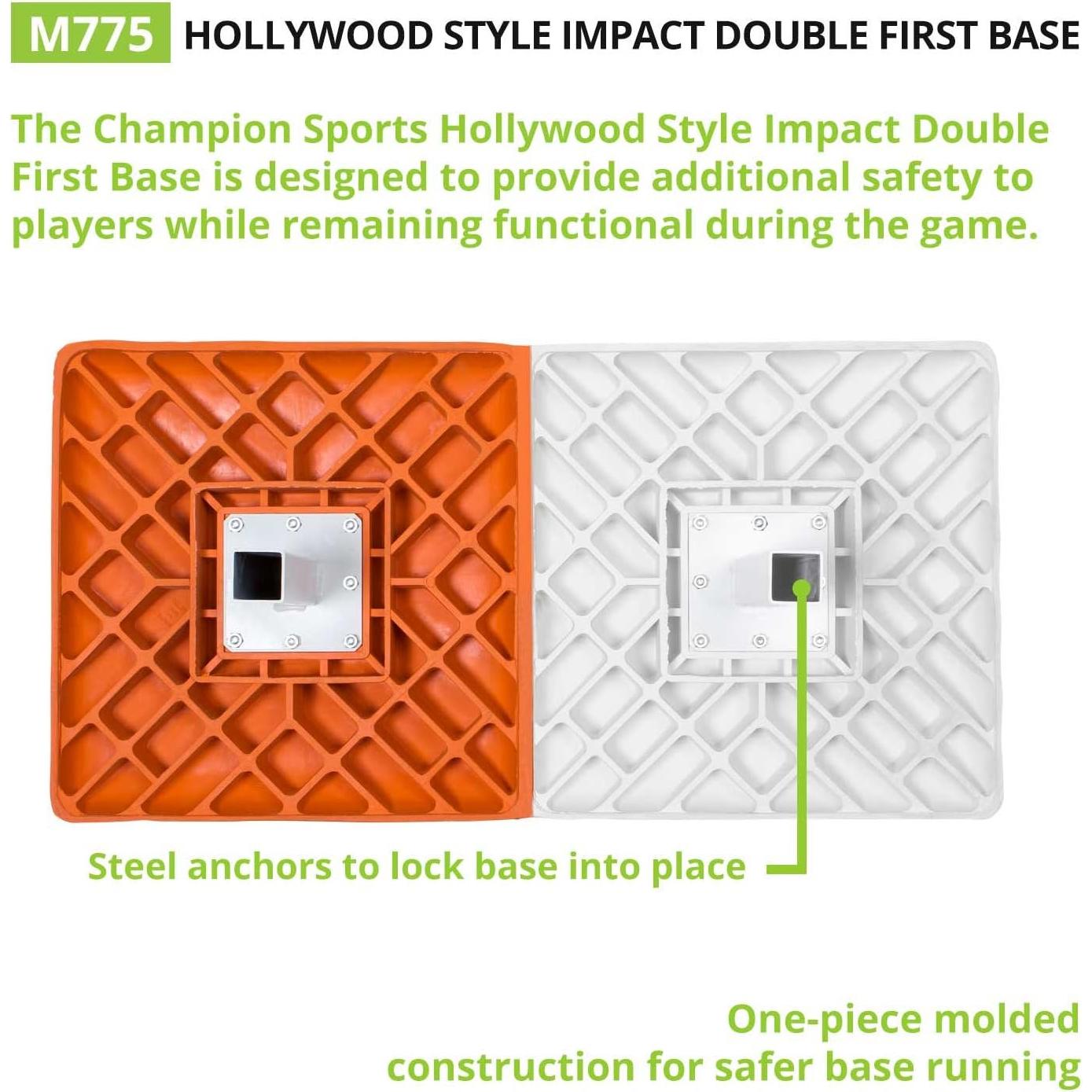 Base Doble de Primera Estilo Hollywood Champion Sports 76.2x38.1cm